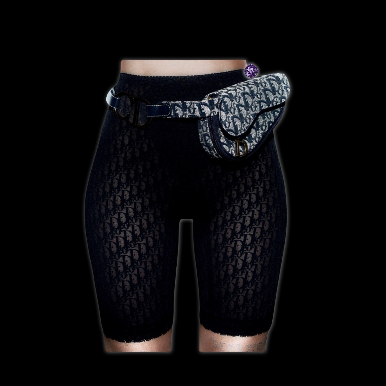 Dior John Galliano Vintage 1990s Diorissimo Briefs Shaping Lace Black Shorts