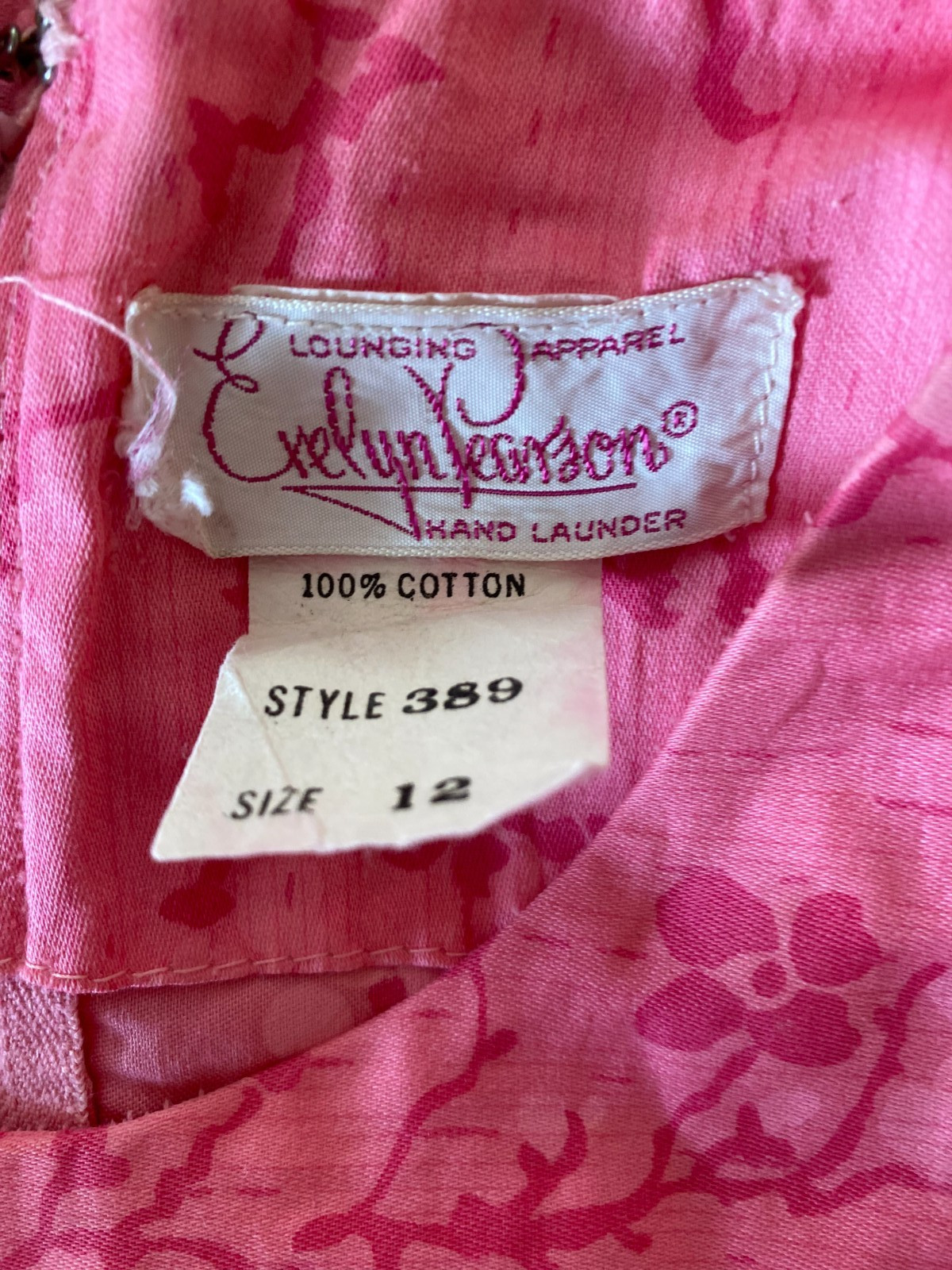 Vintage EVELYN PEARSON Romper Size 12 Pink Floral Sleeveless Faux Wrap Women’s
