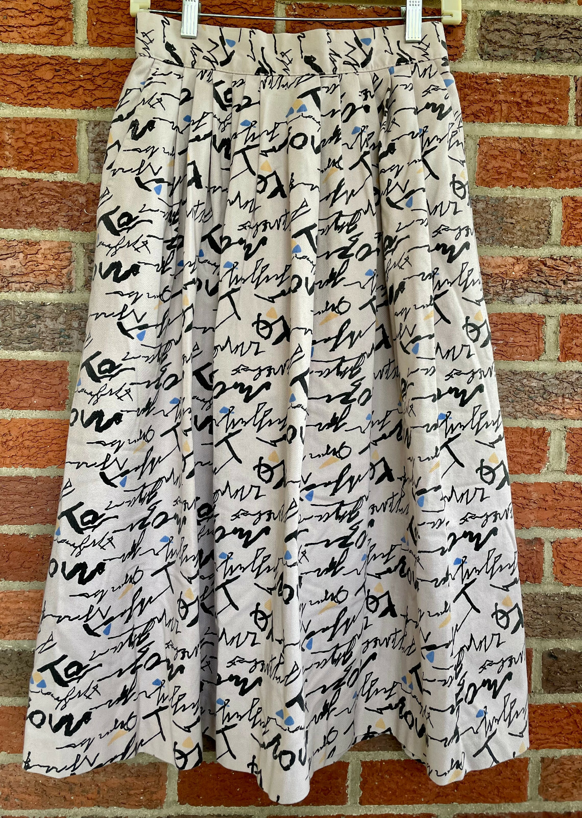 Vintag 1980s Maximalist Punk New Wave Avant Garde Midi Skirt Pockets small