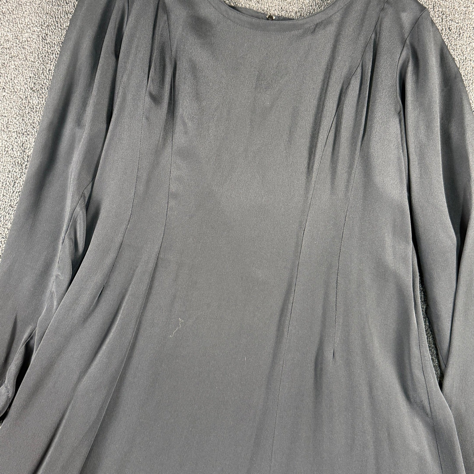 Karen Alexander Dress Womens 12 Maxi Long Sleeve Black Formal Vintage USA Made
