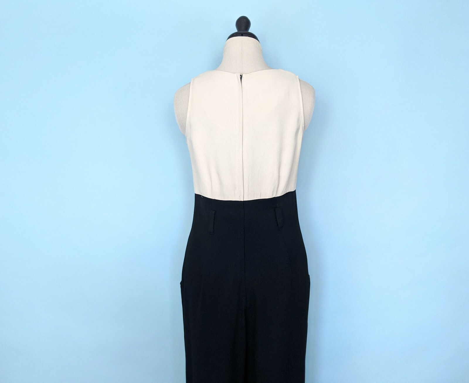 Vintage 60s Two Toned Embroidered Jumpsuit, 1960s Wide Leg Rayon Jumpsuit