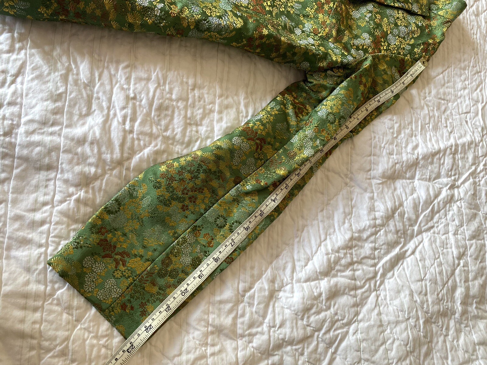 Vintage 1960’s Hand Tailored 2 Pc. Asian Brocade Neru Collar Suit
