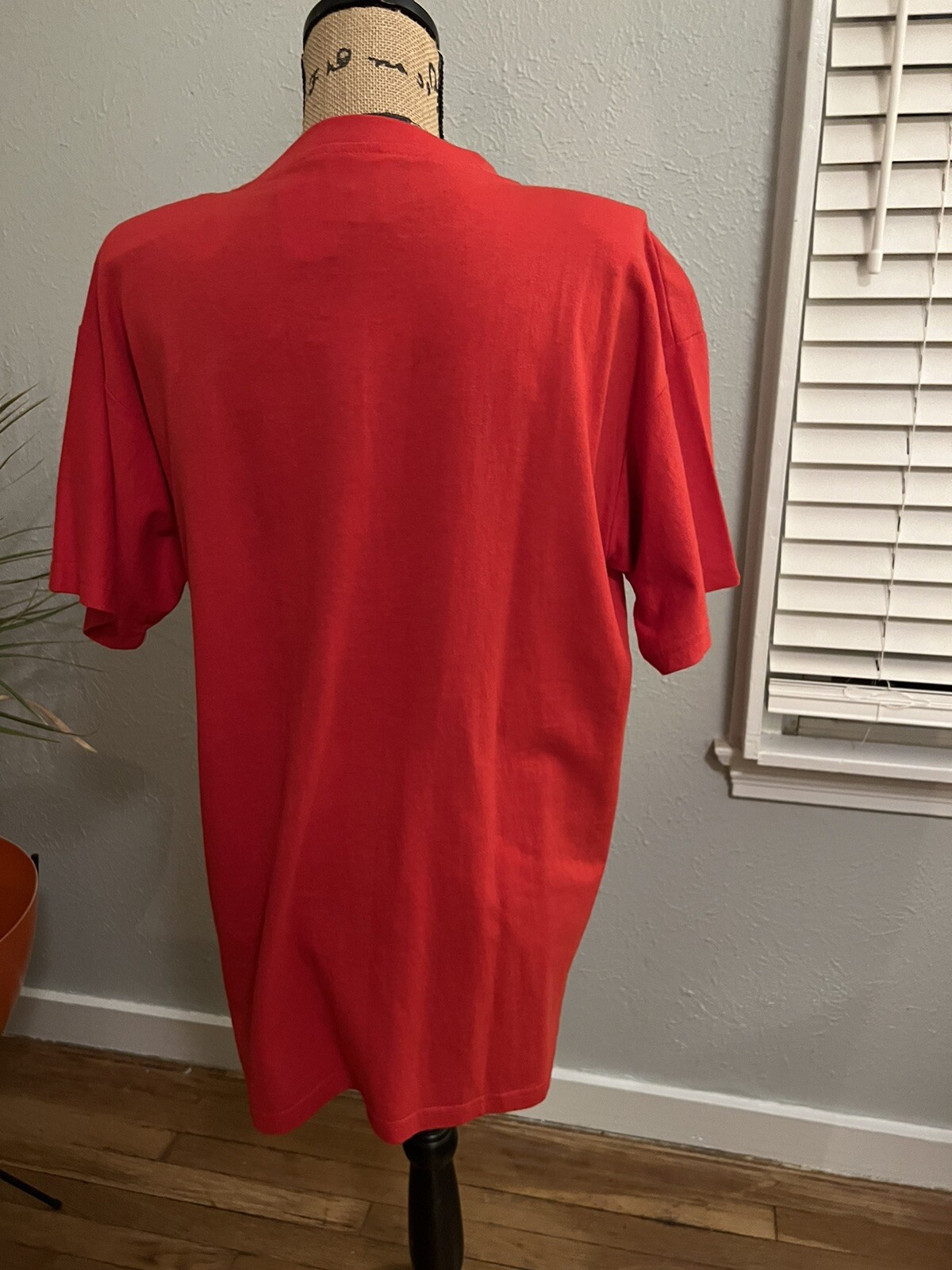 1980s Vintage Jewel Stud Volup Red Tshirt Plus 80s New Wave Retro Jeweled