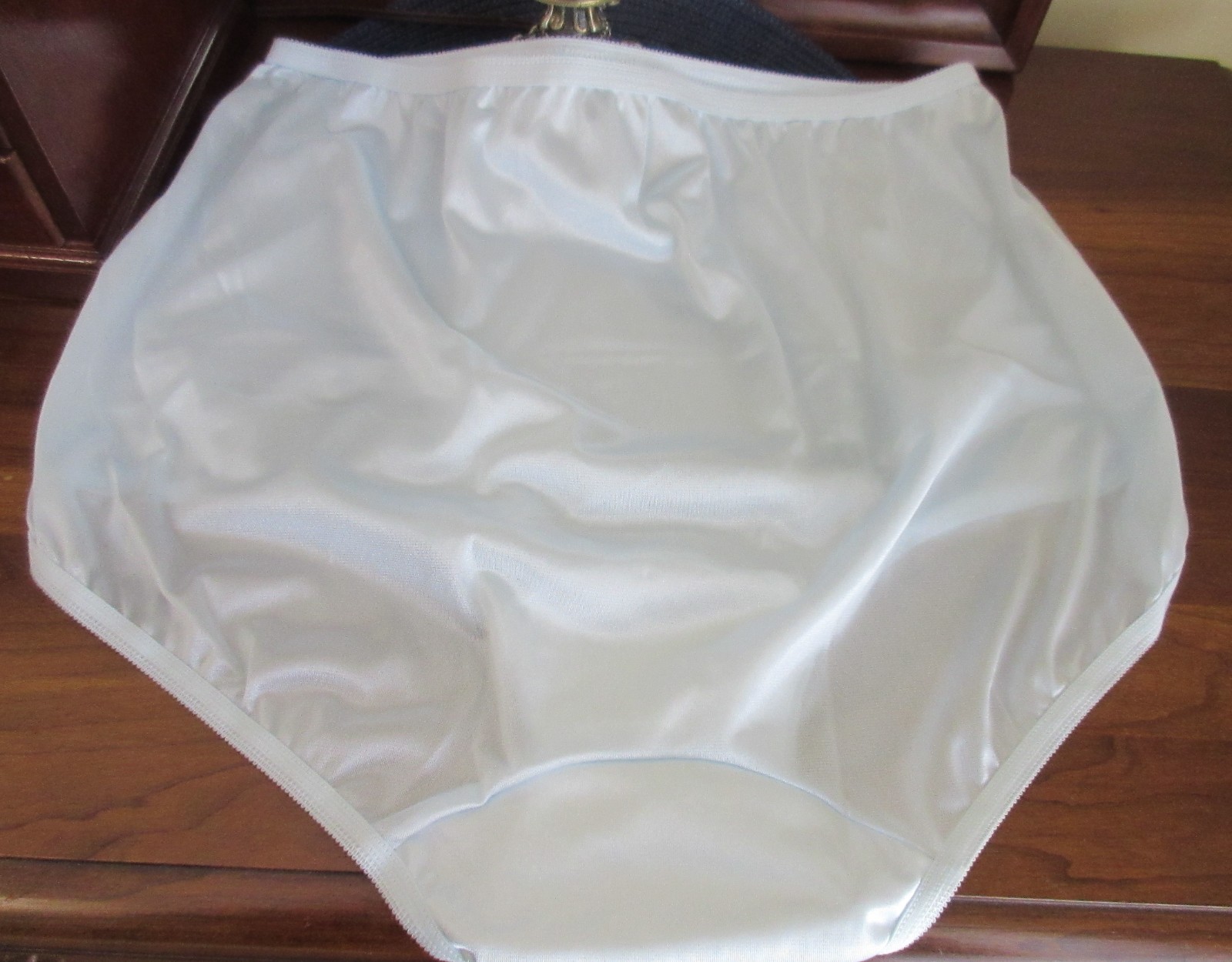 NOS DIXIE BELLE BLUE SISSY hi waist GRANNY pillow ta EMBROIDERY panties sz 9/2XL