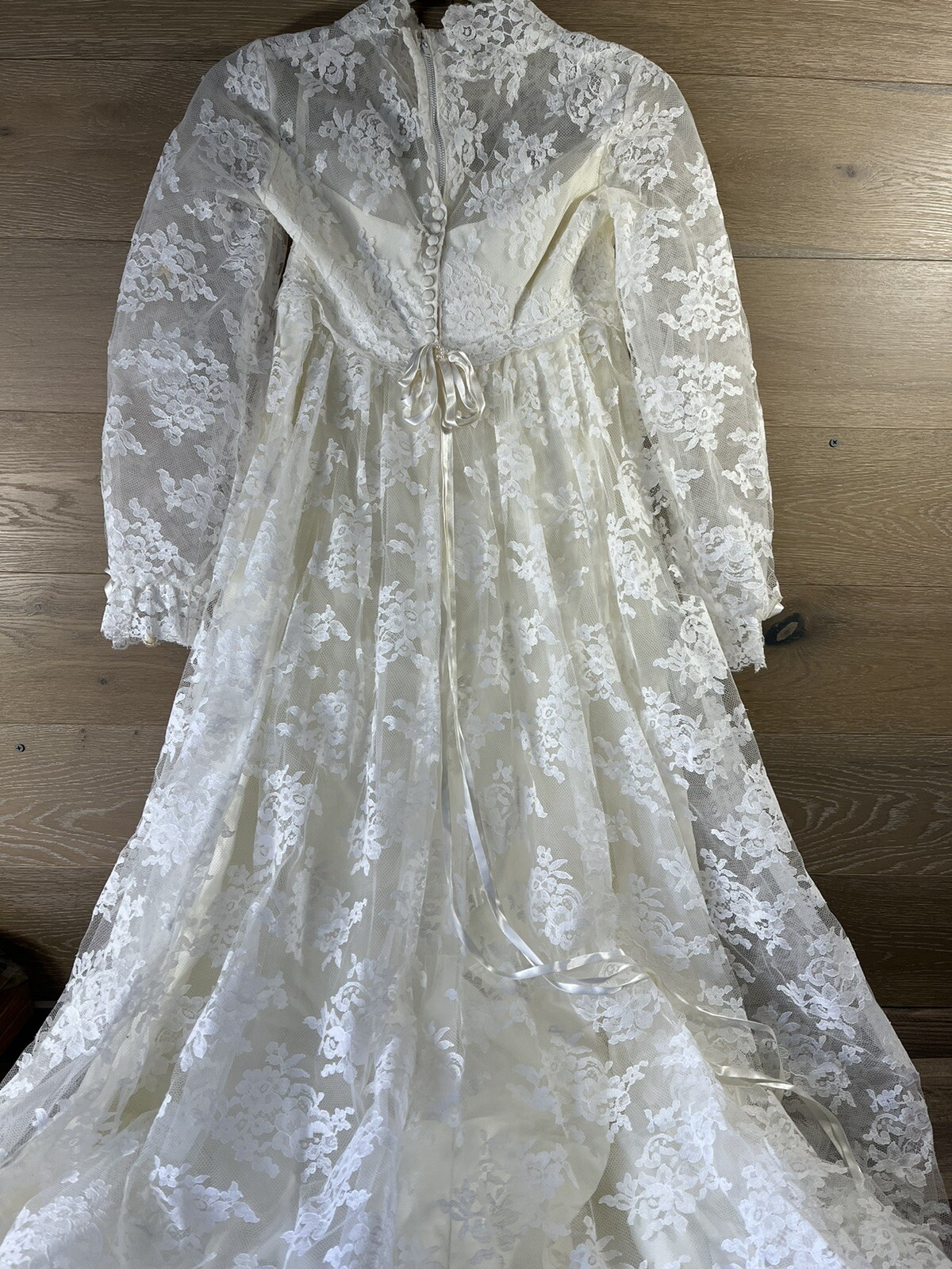 Wedding Dress Alfred Angelo Original by Edythe Vincent Vtg 60s Size 7