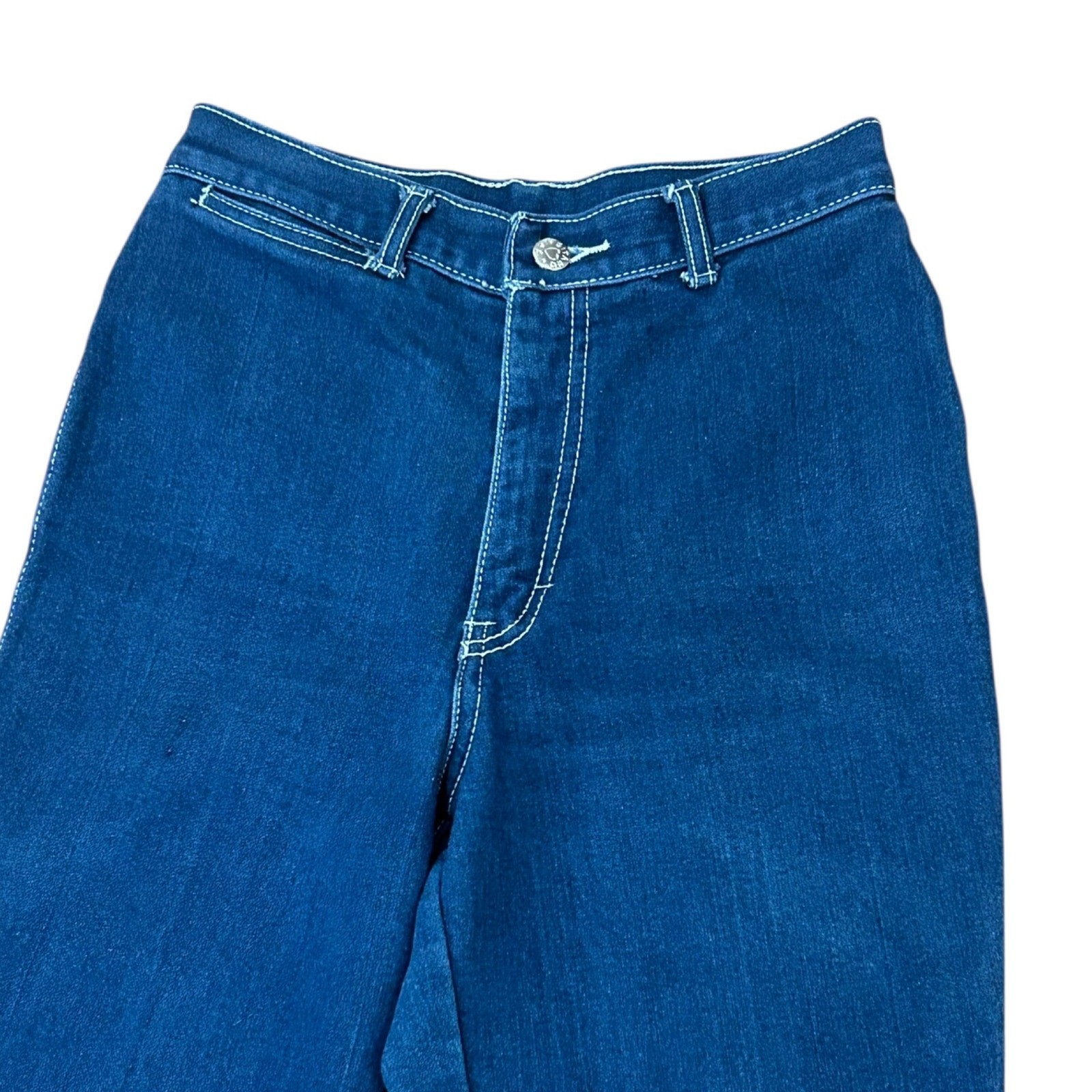 Vintage Gitano Denim High Rise Jeans Straight Leg Angel Wing Pockets / Small ^