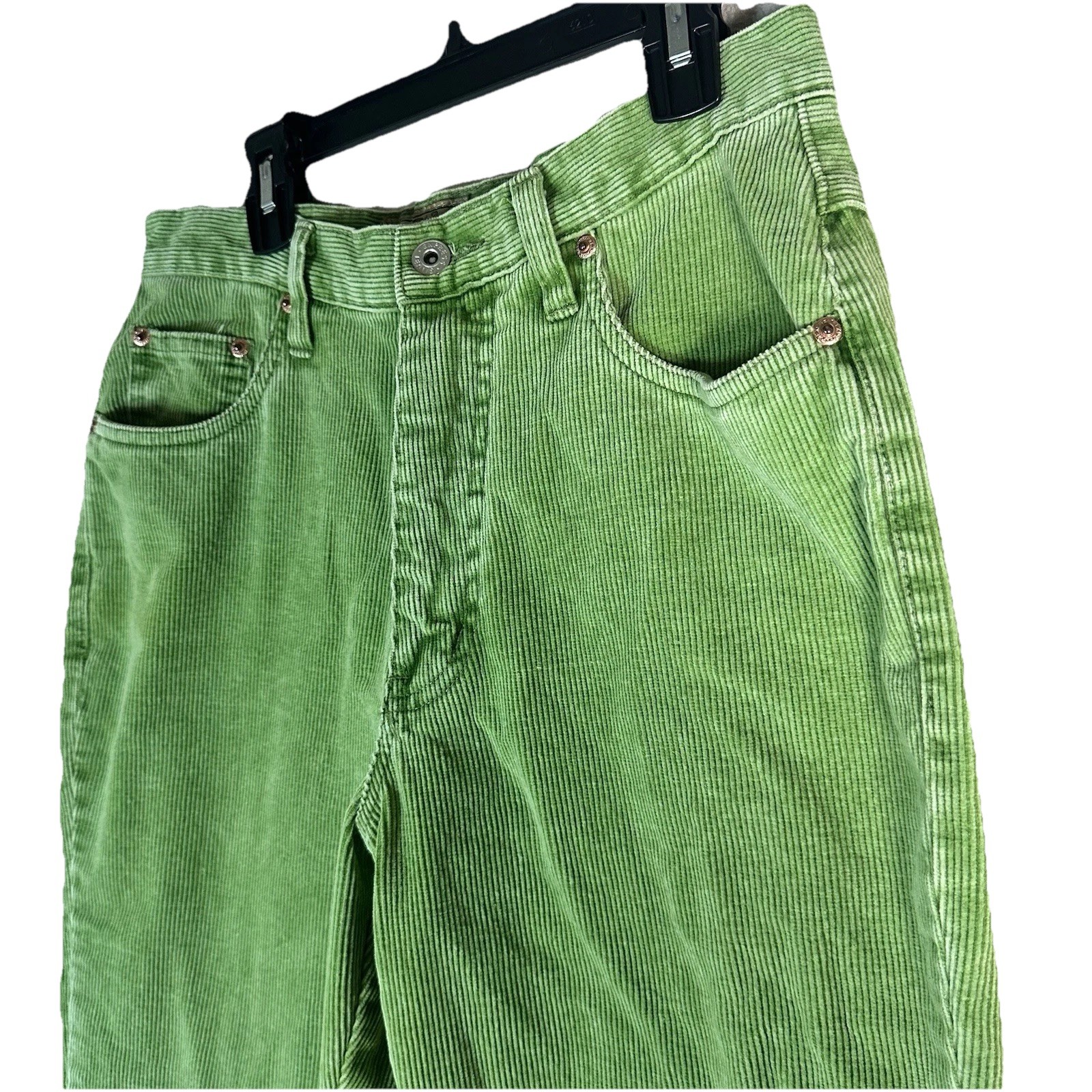 90’s/Y2K express Lime Green corduroy Pants Grunge Riot Girl Indie Sleaze Sz 6