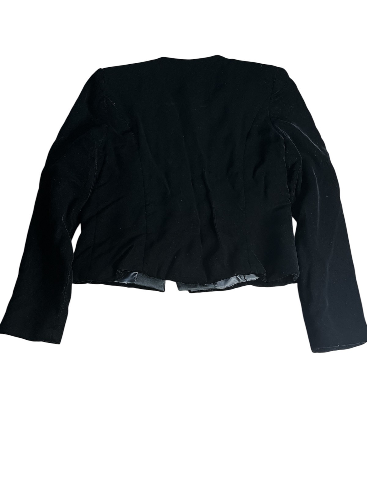 Vintage Elegant Raul Blanco ILGWU Black Velvet Skirt Suit Size 6 Petite