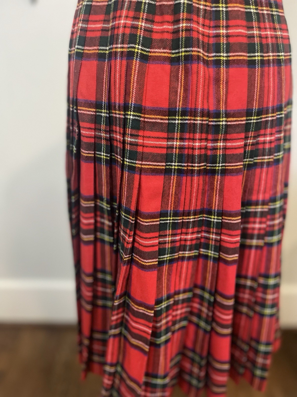 Vintage Westaway & Westaway 100% Wool Kilt Skirt Royal Stewart Tartan Plaid