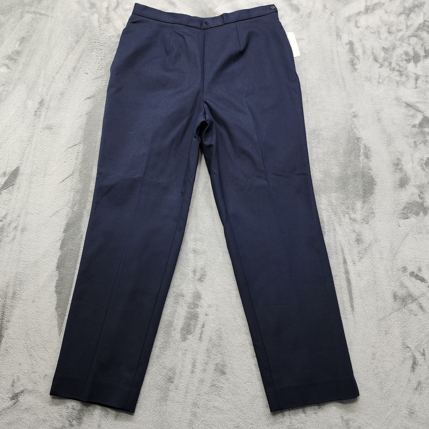 NEW Vintage Appleseed’s Pants Womens 12P PETITE Blue High Rise Tapered Side Zip