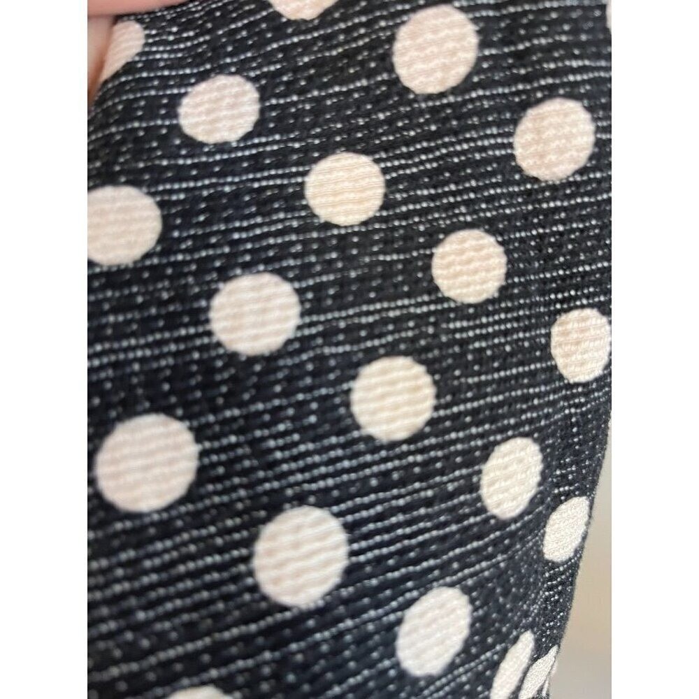 Anthropologie Maeve Polka Dot Dress 0 Black Mini Swing Pinup Retro Preppy 80s