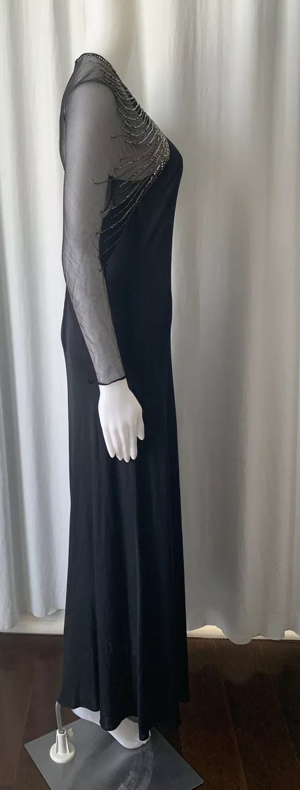 Vintage 70s Molli par is Matte Jersey With Rhinestones Embellishments Size S