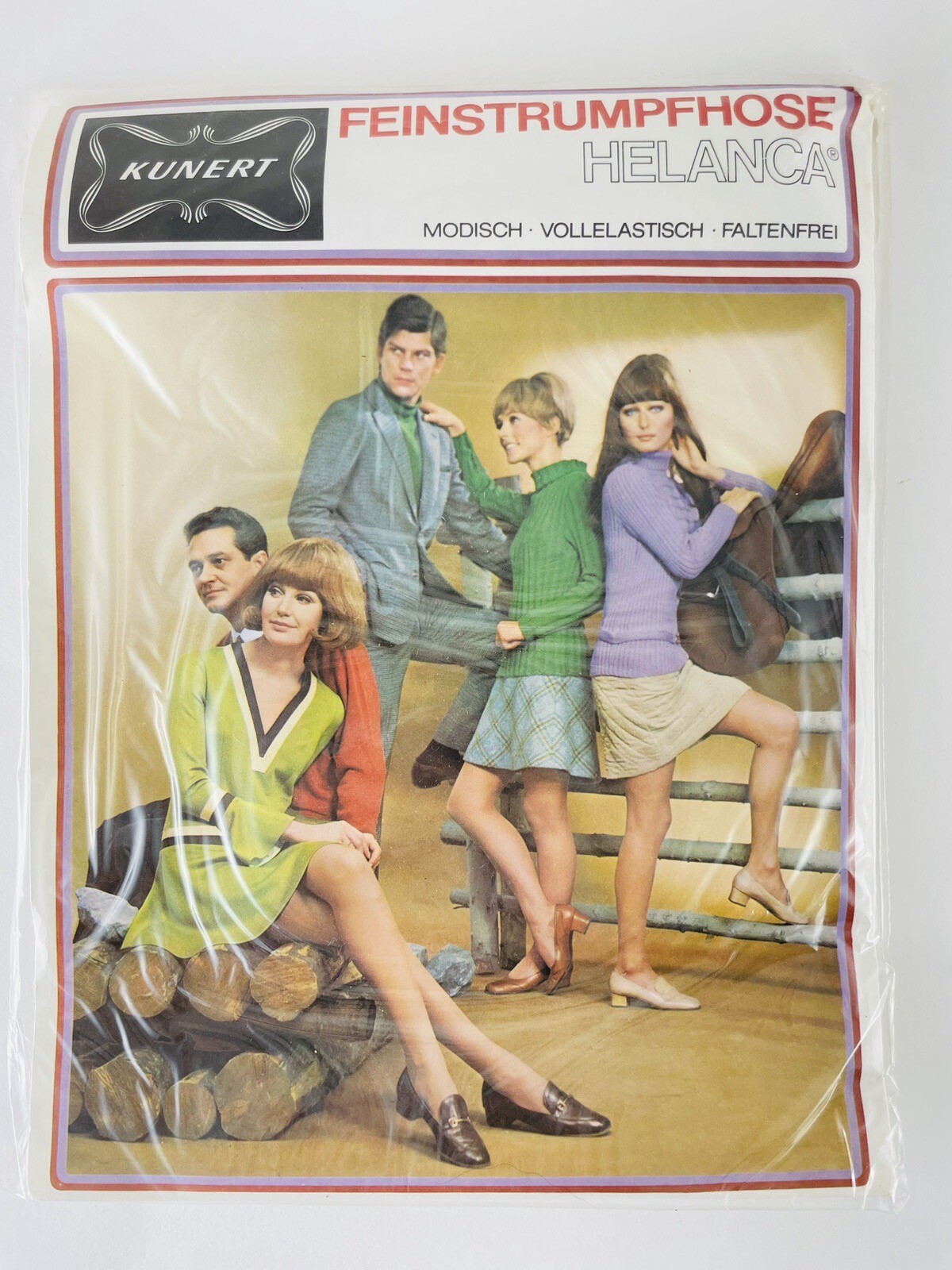 One Pair 1960s Kunert FEINSTRUMPFHOSE HELANCA 3423 JASMIN GR. 0 Nylons – Germany