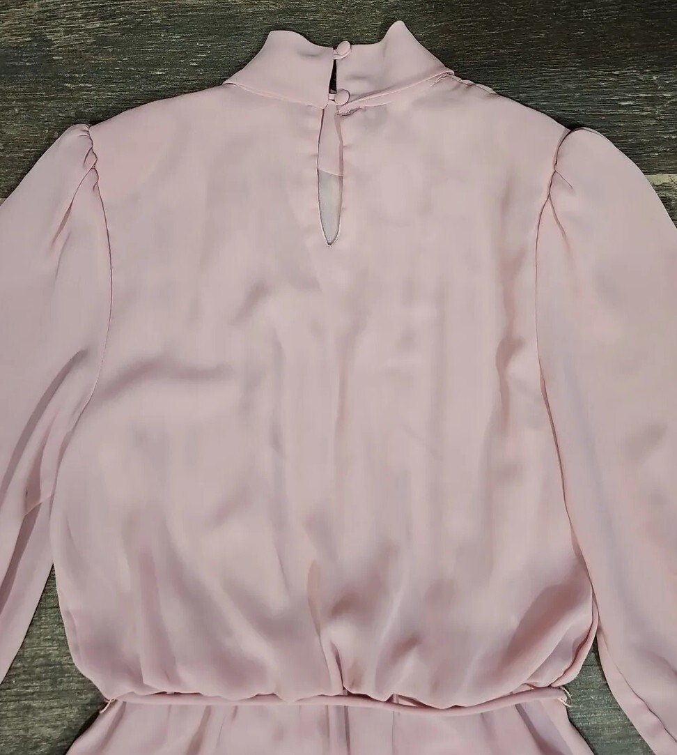 „Monica Richards” dusky pink womens knee-length dress,3/4 sleeve, size 10
