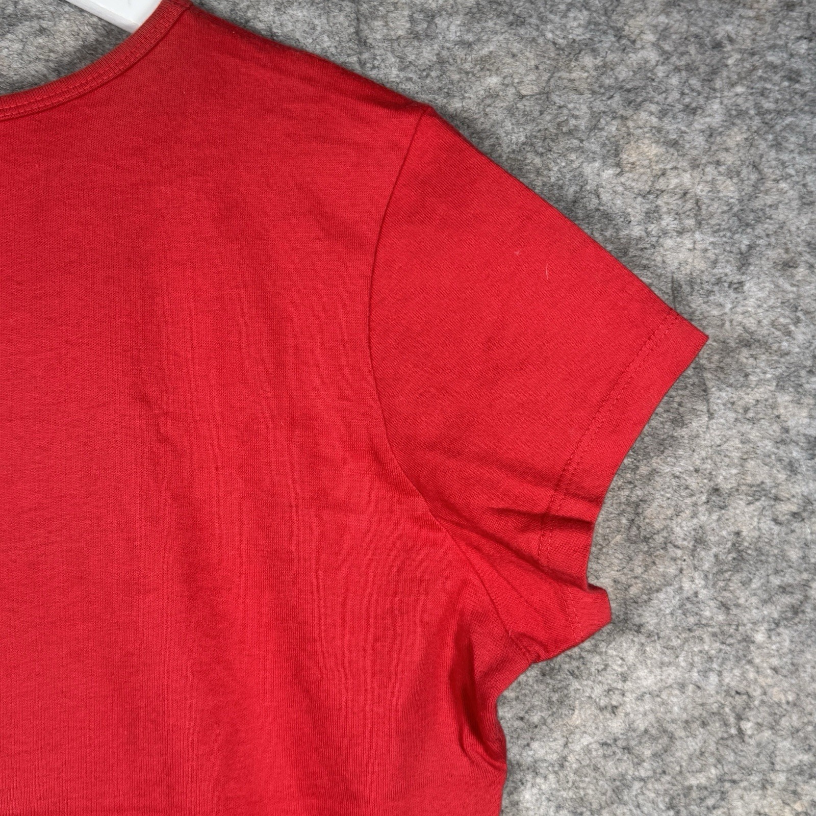 Womens The Beatles Love Cirque Du Soleil Red Graphic T Shirt Top Size XL 20×23