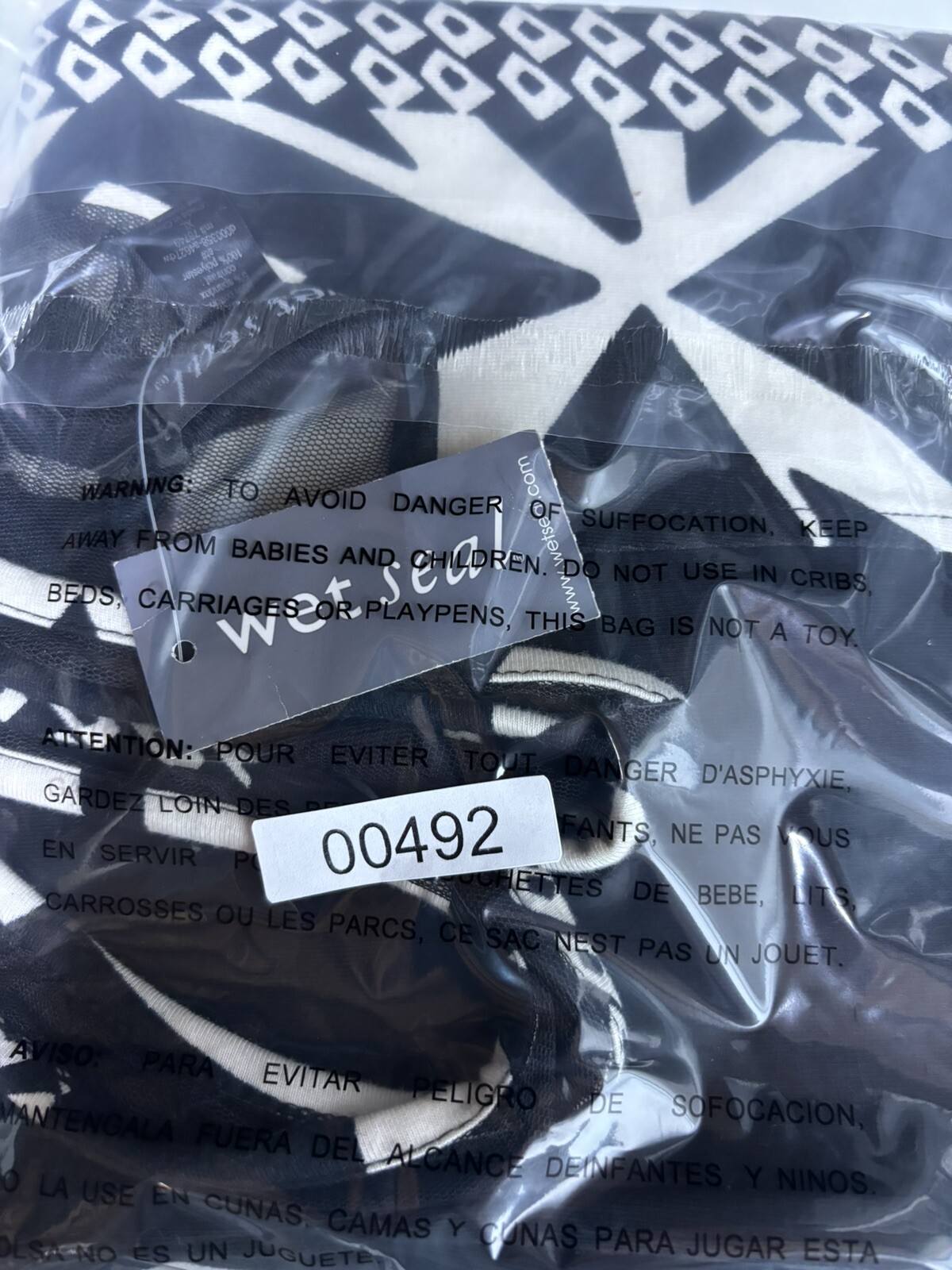 Vintage Wet Seal Body Con Mini Dress – Black & Cream Full Zip Mesh Cut outs – XL