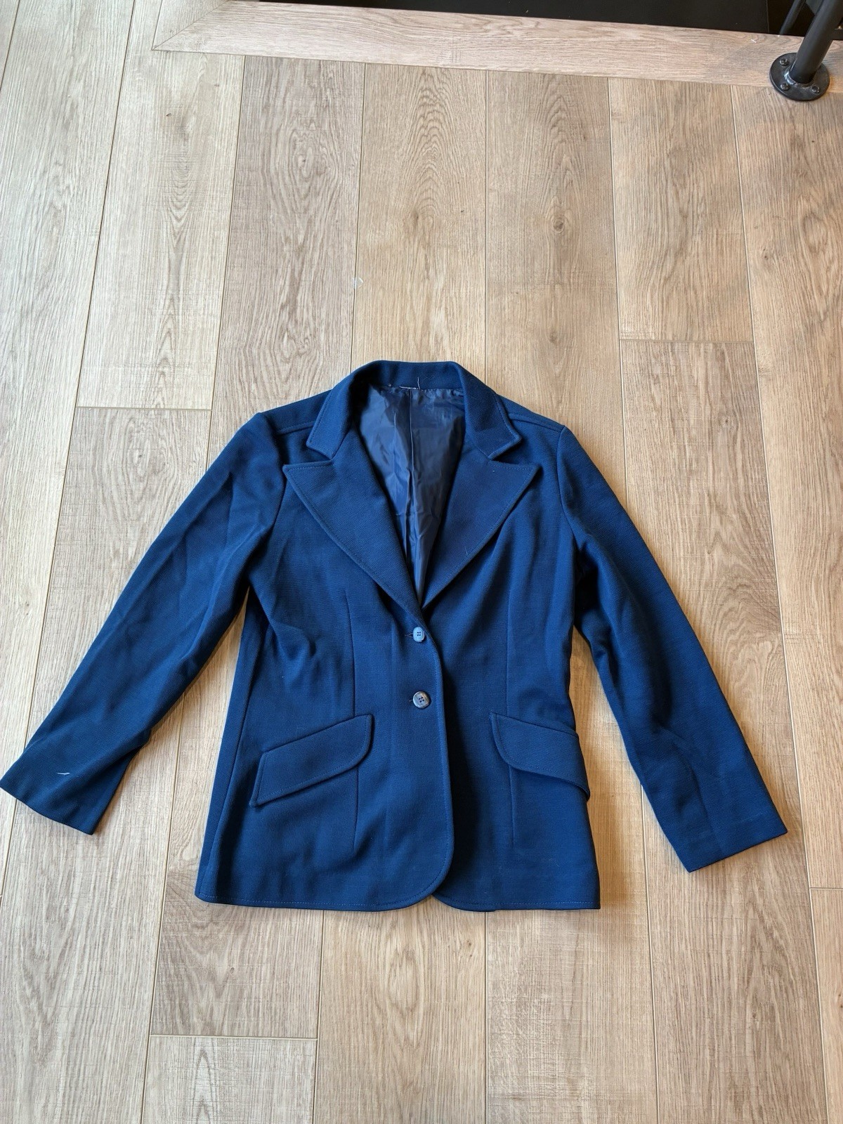 Vintage 70s Jantzen Women’s Suit Navy Blue Polyester Size Large Machine Wash