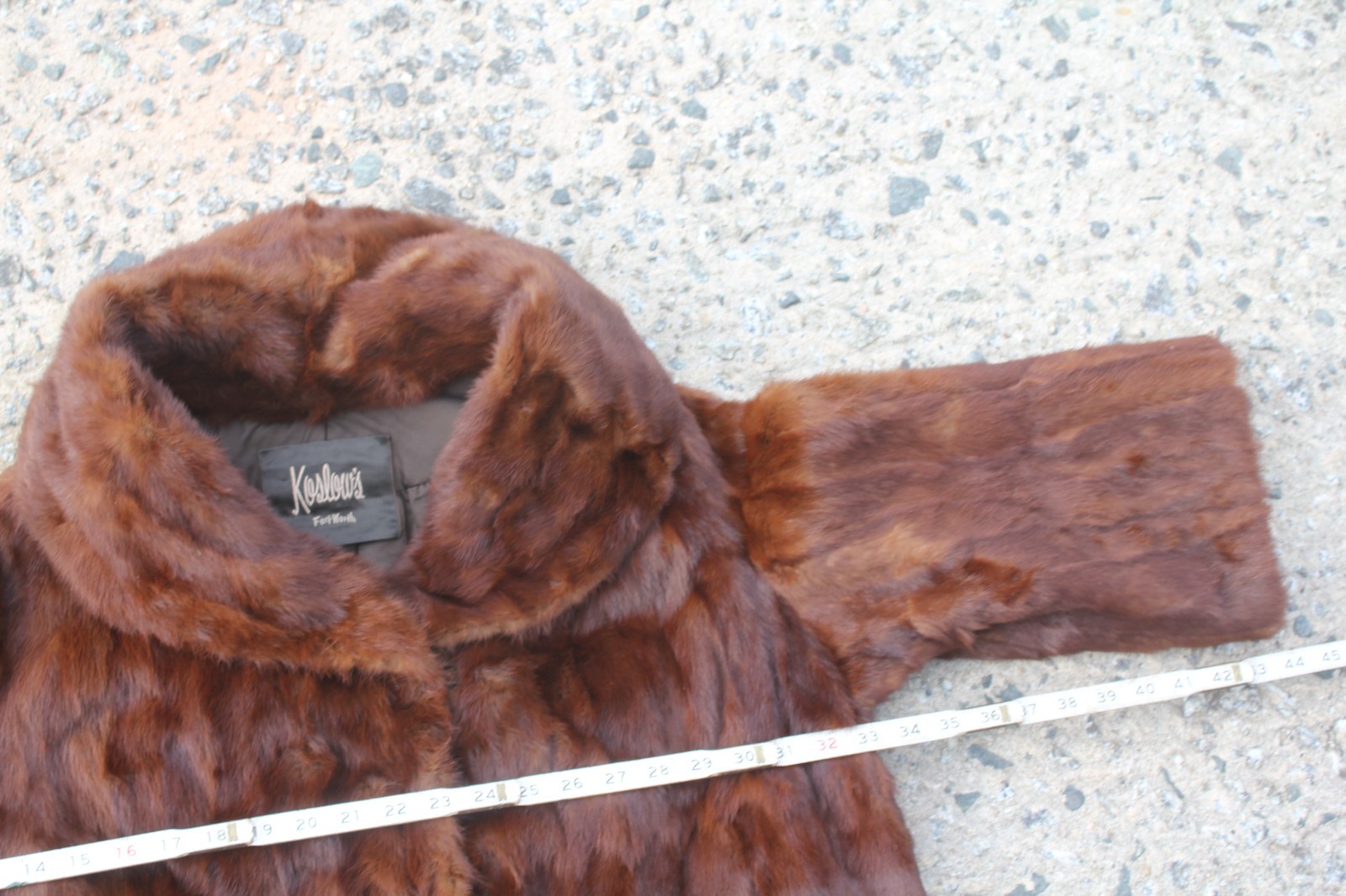Vintage Koslows Genuine Mahogany Mink Mid Length Fur Coat Forth Worth S/M? LOOK