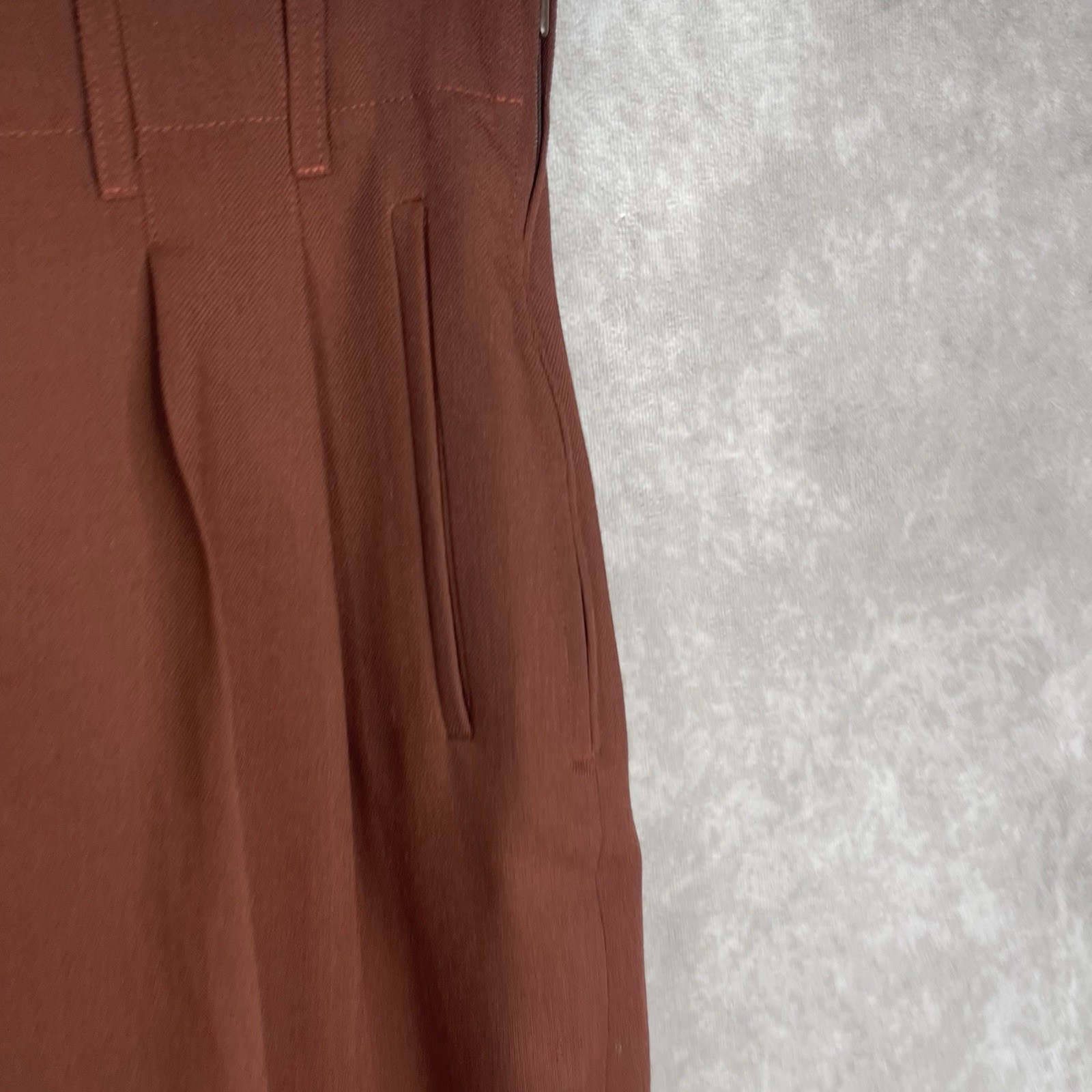 Vintage Seeler High Waist Cuffed Pleated Trousers W. Germany 50’s In Brown 38