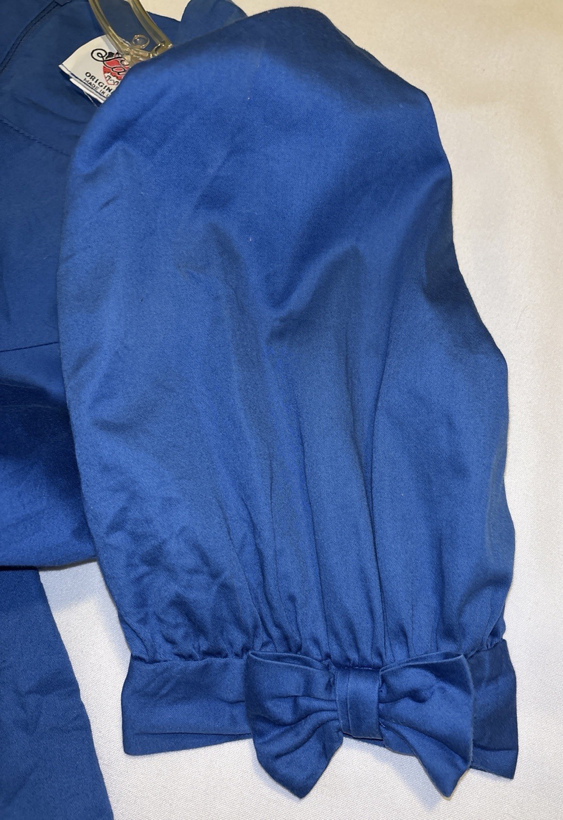Vintage Lanz Originals Dress Women’s S/M Royal Blue Cottagecore Cut Tag Flaw