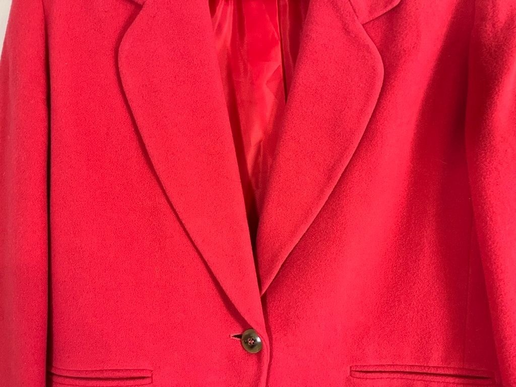 Vintage Wool Jacket Pink 10 Neutral Cashmere 80s Retro Mod Classic Preppy Chic