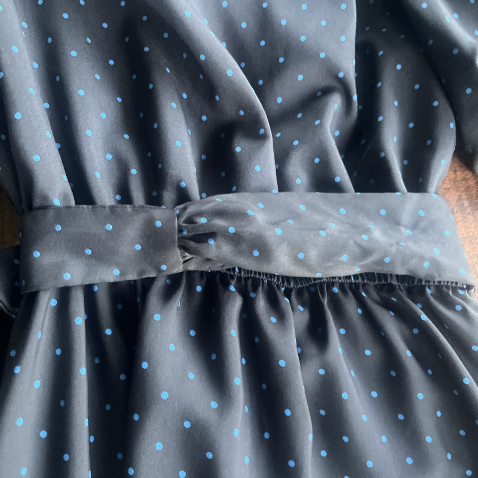 Vintage Peter Pan Collar Polka Dot Midi Dress Shoulder Pads Gothic Wednesday Sm