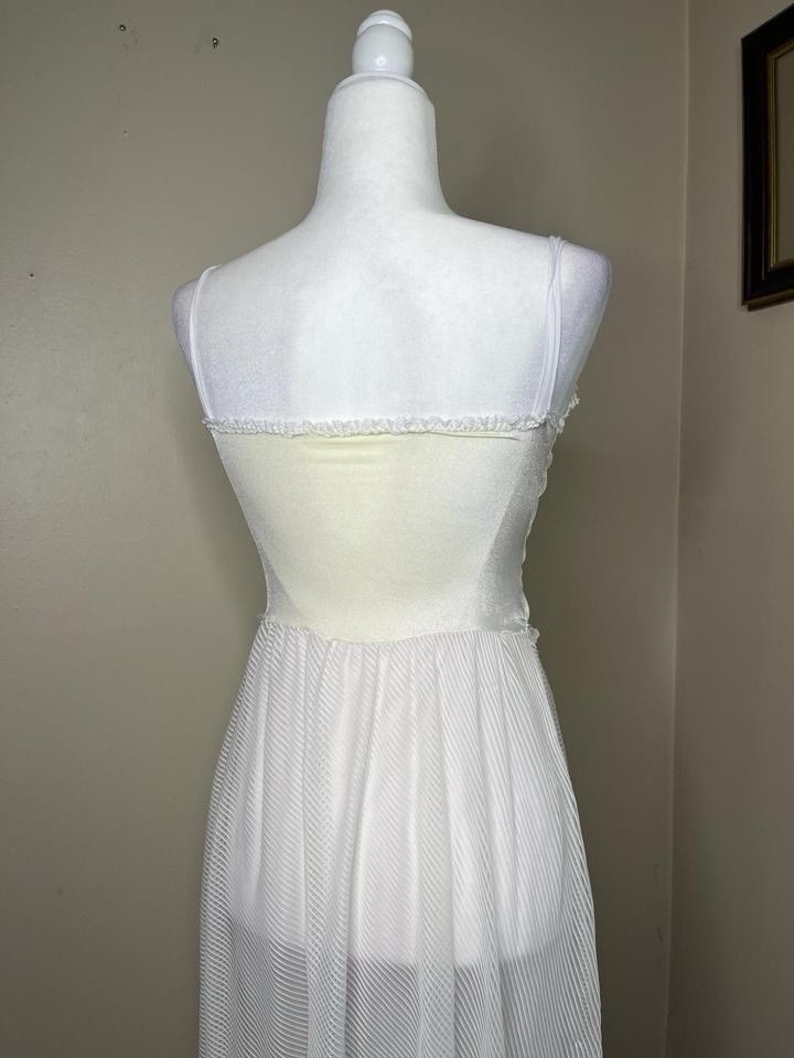 Beautiful Vintage White And Baby Pink Corset Dress Size Small