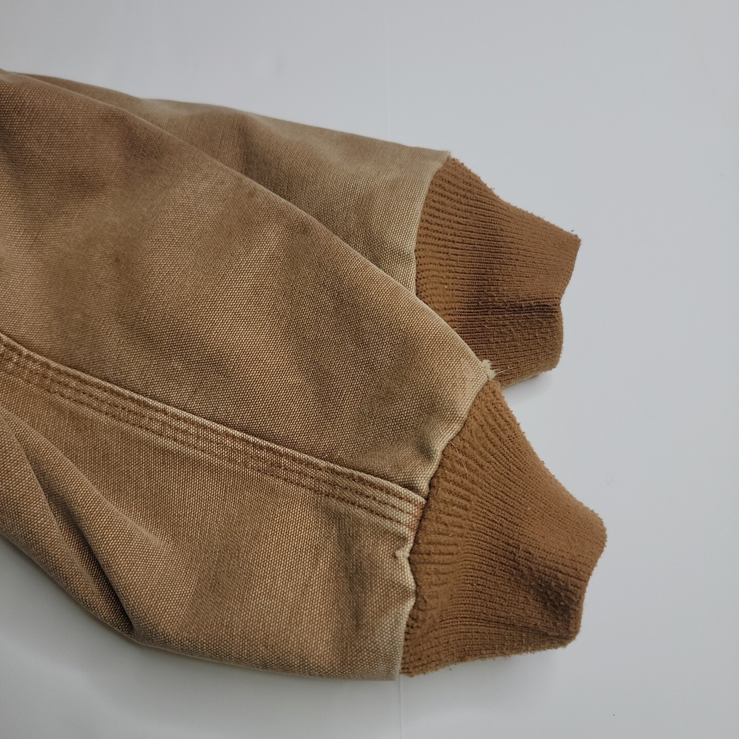 Carhartt For Women Large Tan Brown Hooded Jacket Distressed Worn Vintage Vtg