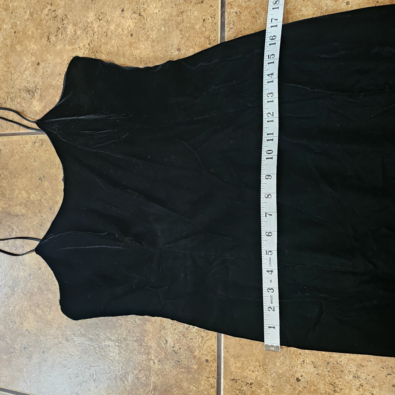 Vintage Black Mini Dress Velvet Nite Scarlett 90s Strappy Party Cocktail