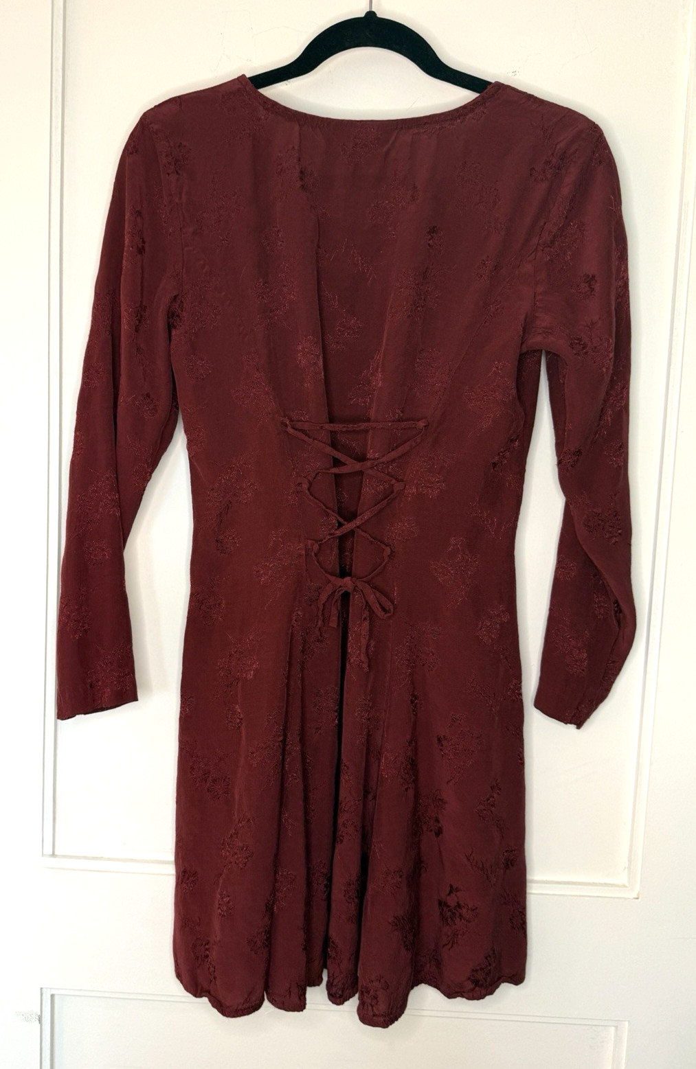 Vintage Rampage Dress Junior’s Size 7 1990’s Corset Back Bergundy Red