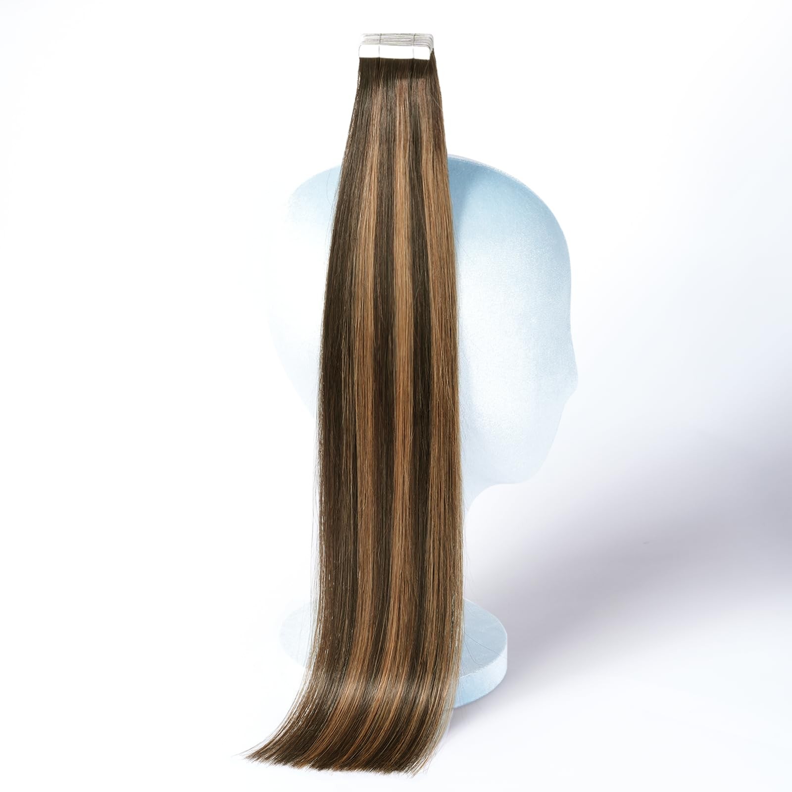 DNE Tape in Hair Extensions Real Human Hair 18 inches 20Pcs/50g/Pack Seamless Da