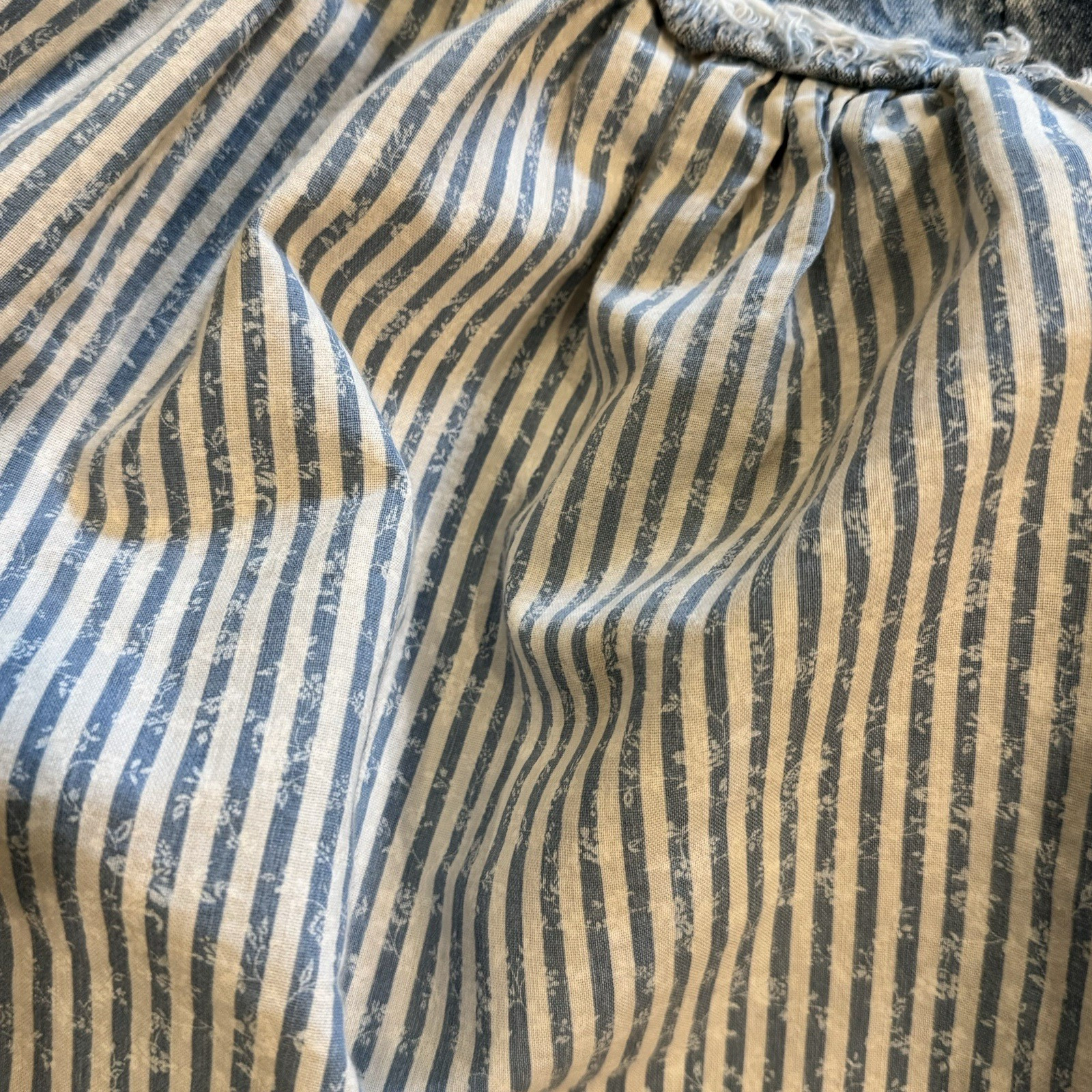 Vintage 80s Rave Acid Wash Jean Skirt Size XS western Cottage ditsy floral