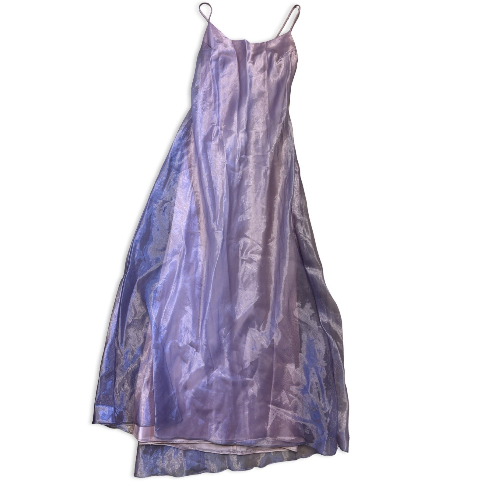 1990s Scott McClintock Lavender Shimmery Fairy Formal Gown
