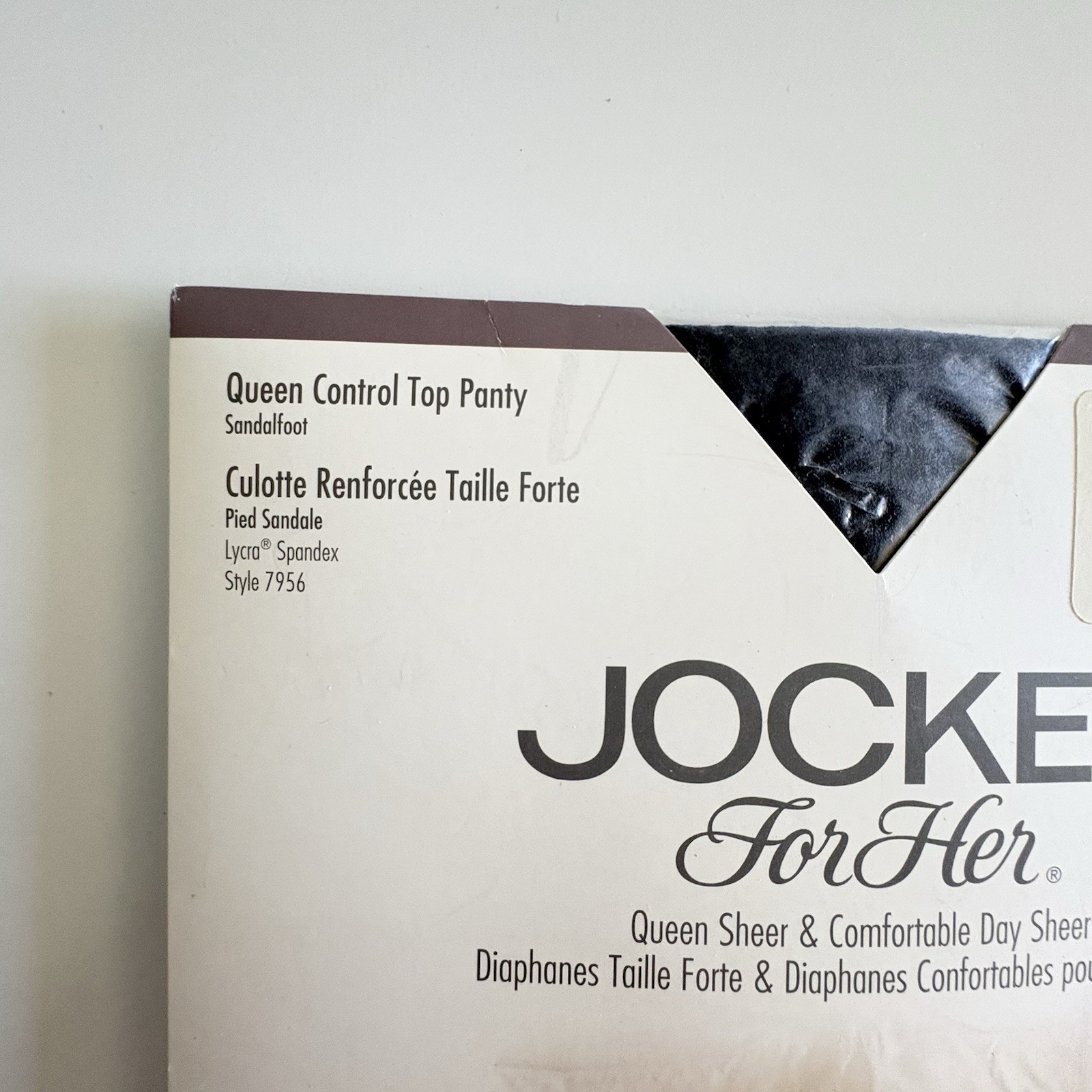 Jockey 1996 Vtg Women’s Queen Tall Control Top Pantyhose Navy Blue Sandalfoot