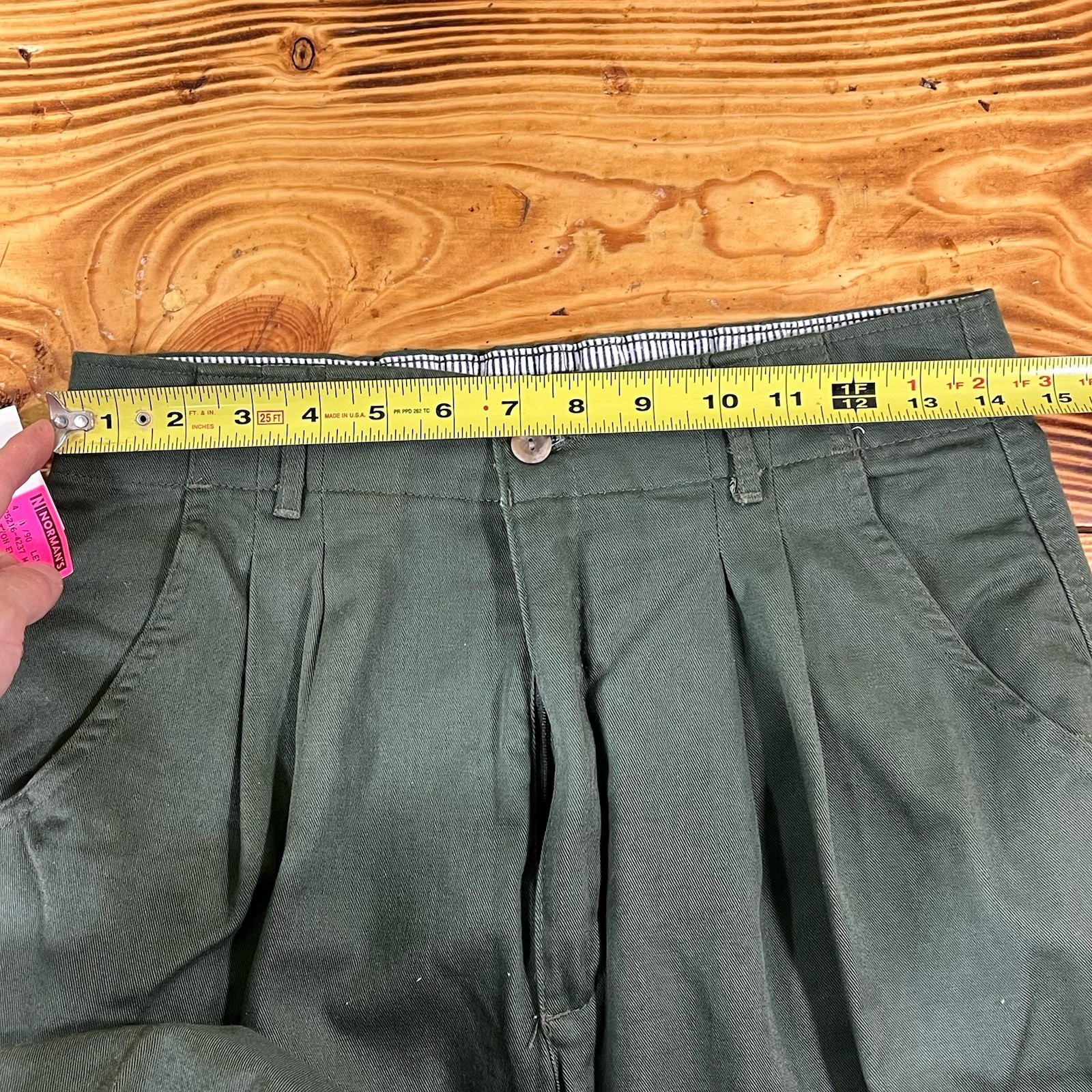 Vintage 1988 Levi’s Dockers Pleated Pants Green Khaki NOS Sz 10 See Photos READ