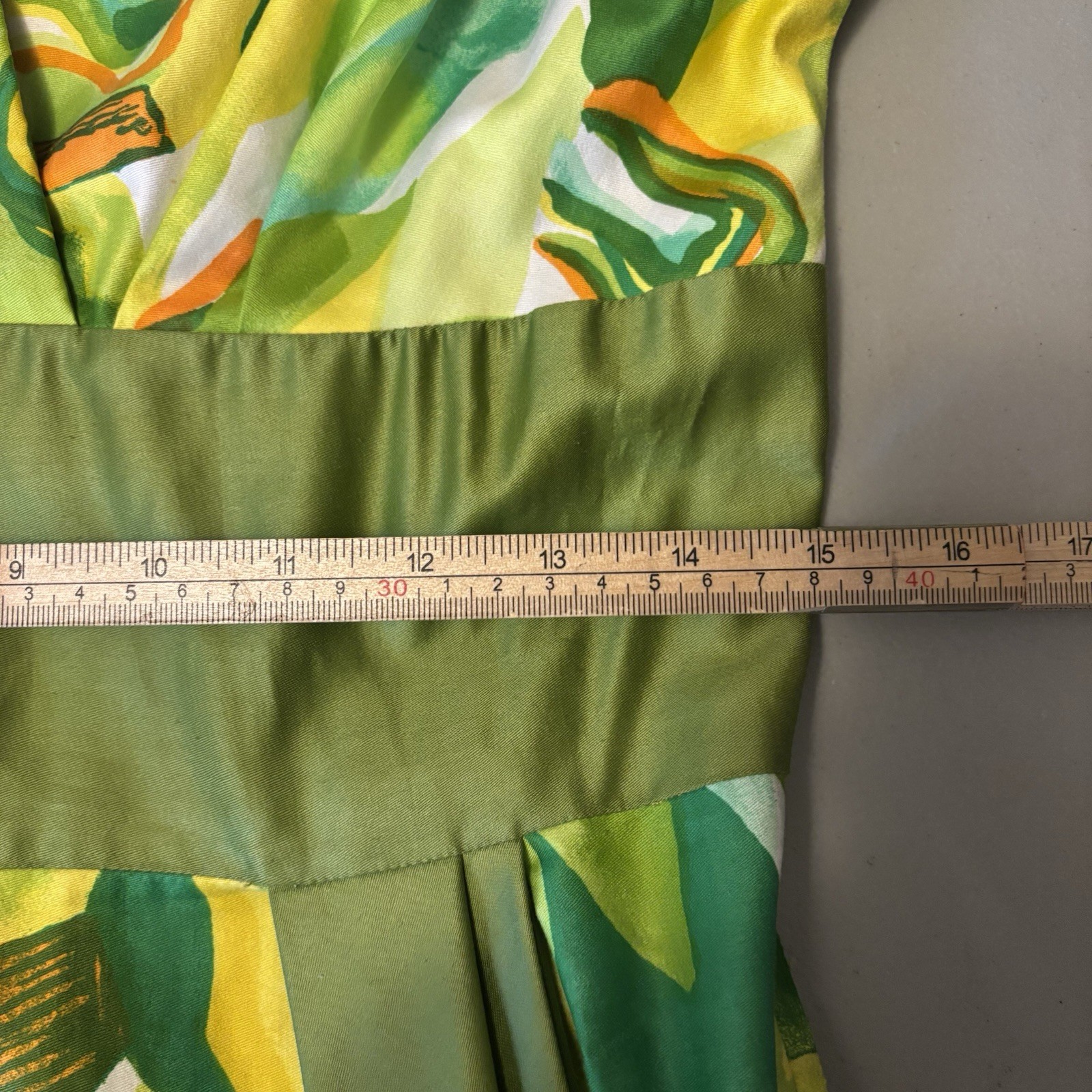Vintage 1960s Penelope’s Honolulu Hawaiian Barkcloth Abstract Floral Dress Sz 14