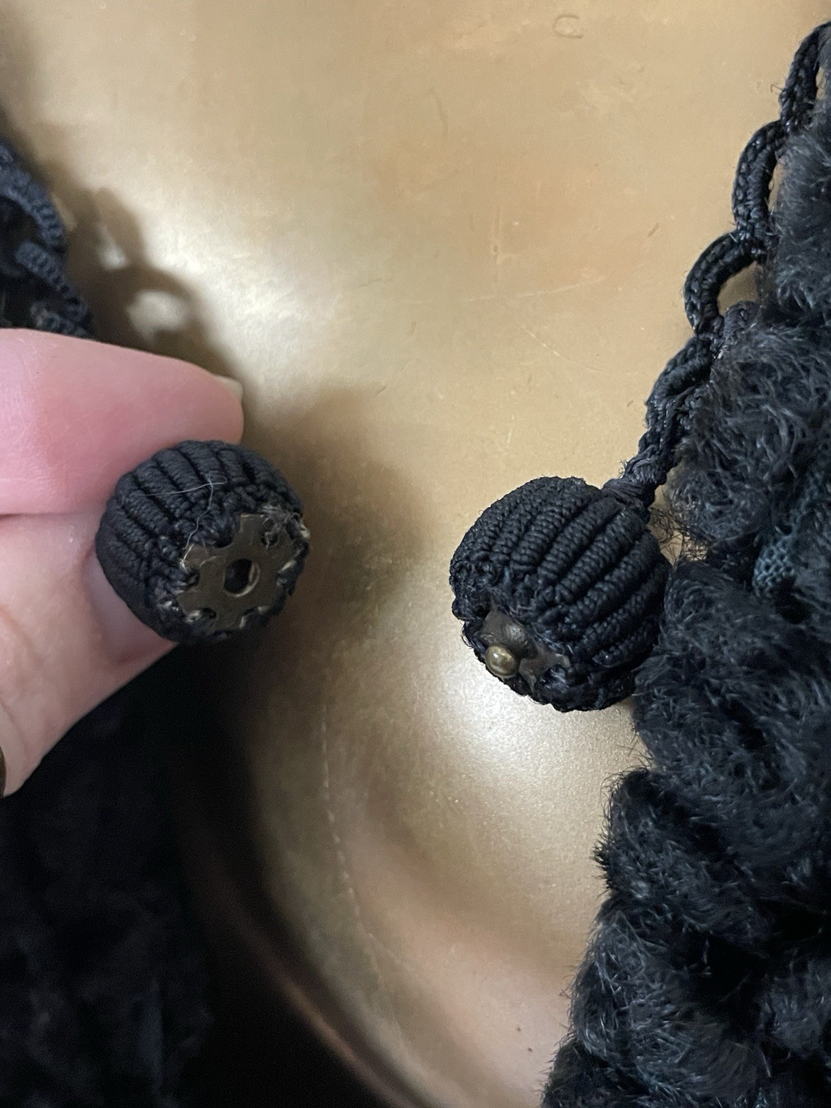 Vintage 1940s Velvet Curly Persian Lamb Boucle Wool Black Fur Shrug
