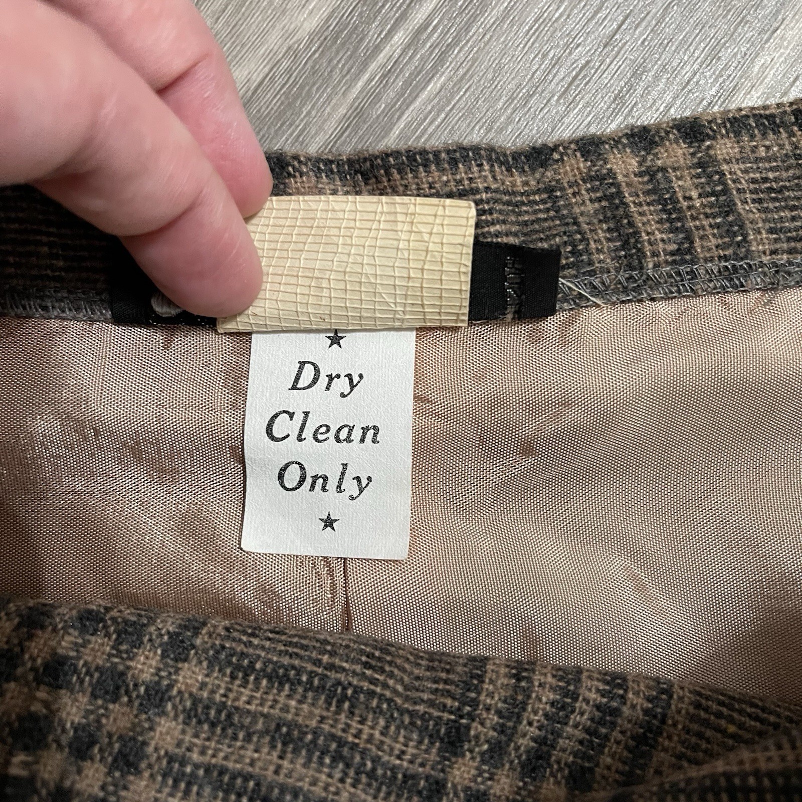 Vintage Century of Boston Wool Blend Plaid A-Line Lined Skirt Brown Size 16