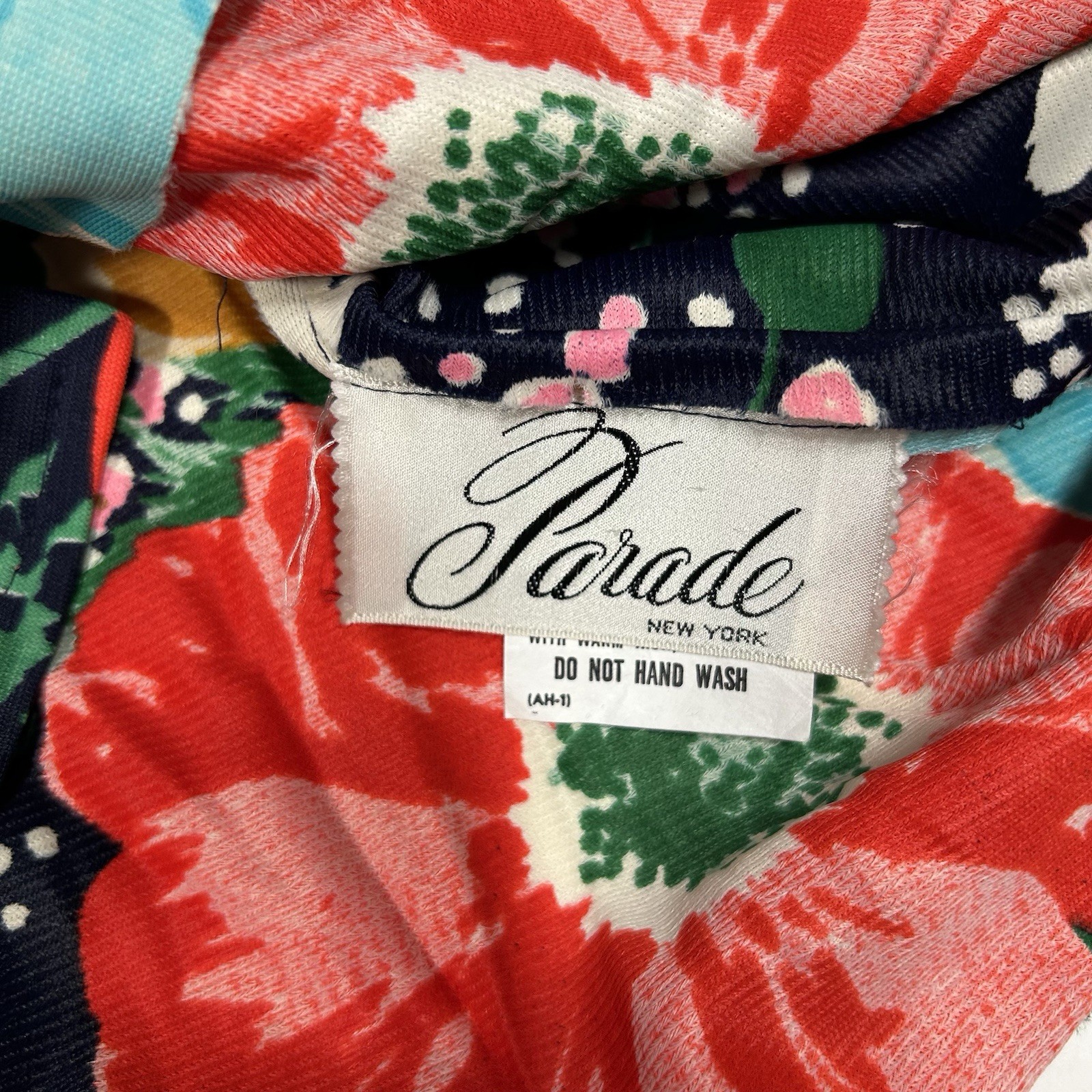NWT Vtg 60s PARADE NY 2pc Set Multi Floral Button Up Top & Wide Leg Pants Sz 14