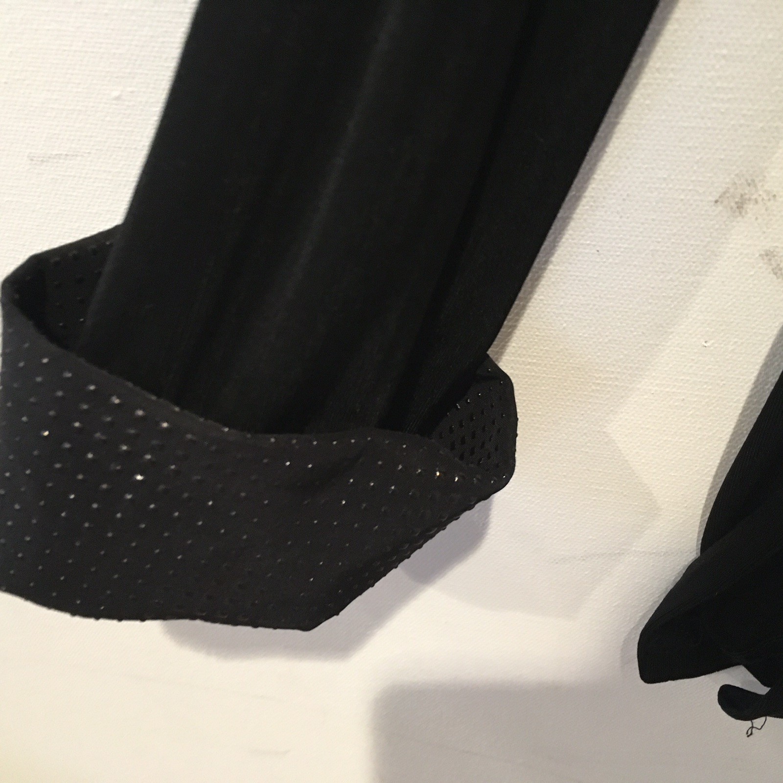 Vtg 90’s Amanda Paris London New York, Black Viscose/Spandex Long Jacket W/Pads