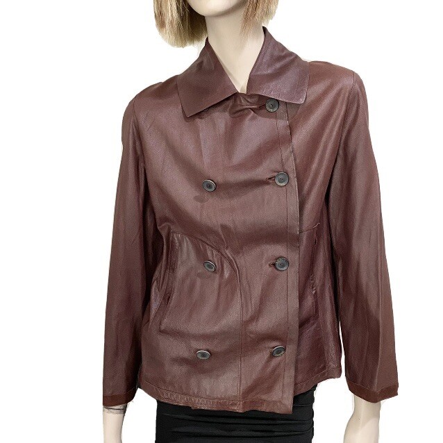 LOEWE Madrid 1846 Reversible Peacoat Soft Lambskin Leather Jacket Women’s M/L