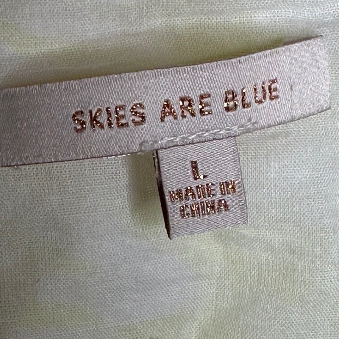 Skies Are Blue Zebra Print Peplum Overlap Top size Large Lime Yellow/White