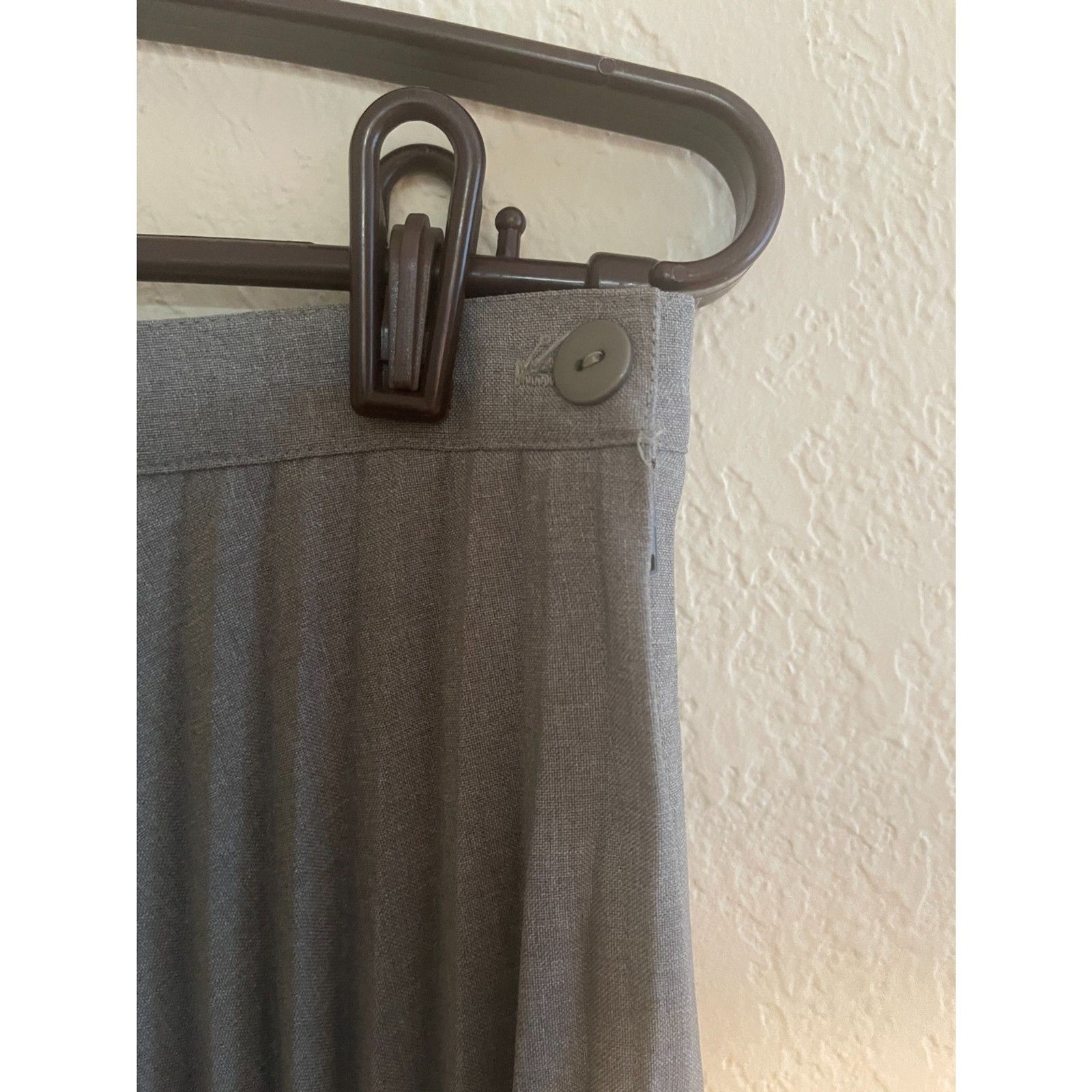 Vintage Ship n Shore Gray Skirt Pleated Fit Flare A-Line 22″ Waist Pleats Siz 12