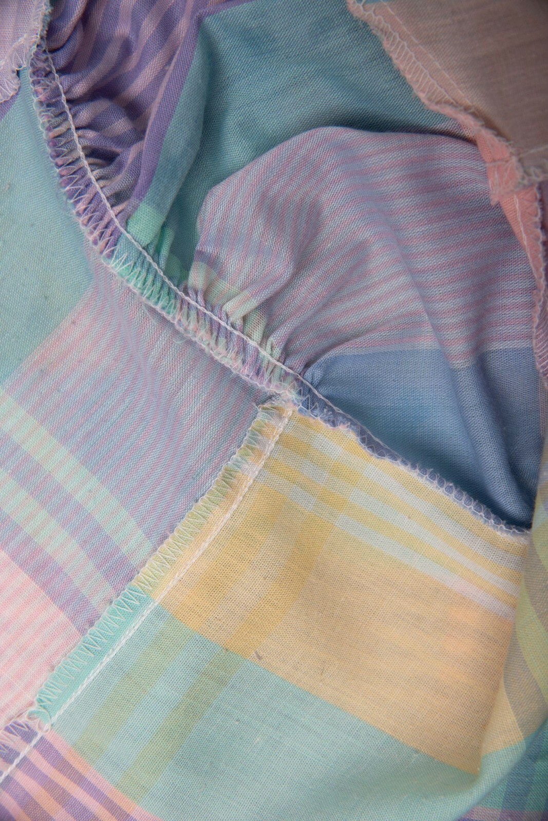 1970s Cheryl Tiegs Vintage Shirt Top Skirt Separates Plaid Pastels Women’s Small