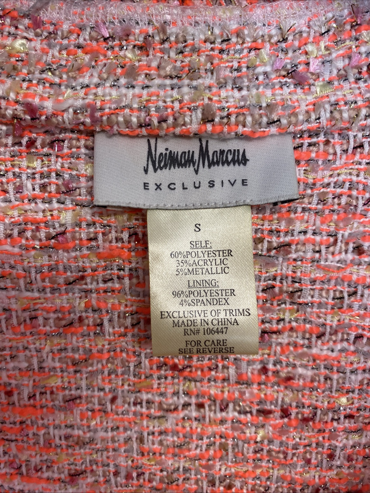 Vintage Neumann Marcus Exclusive Tweed Cardigan, Size Small Blazar Jacket Career
