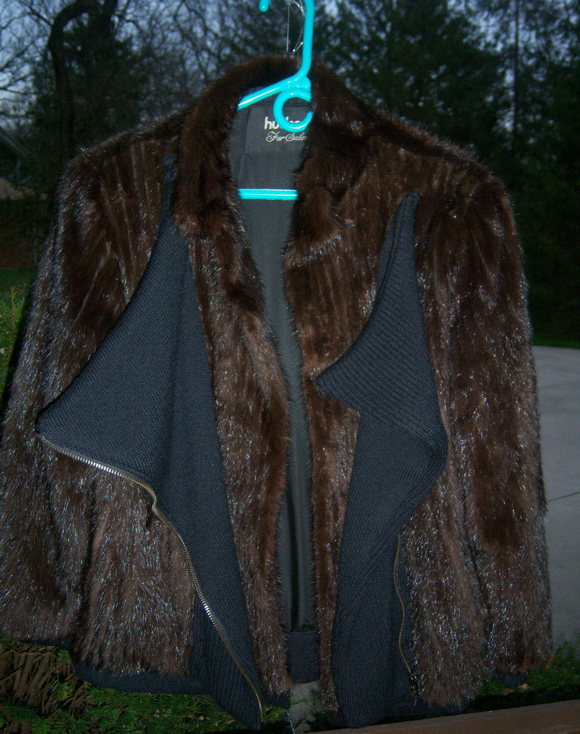 VTG SHARP!! RETRO TRENDY RETRO Hudson’s Fur Salon Beaver Sweater COAT SIZE M/L