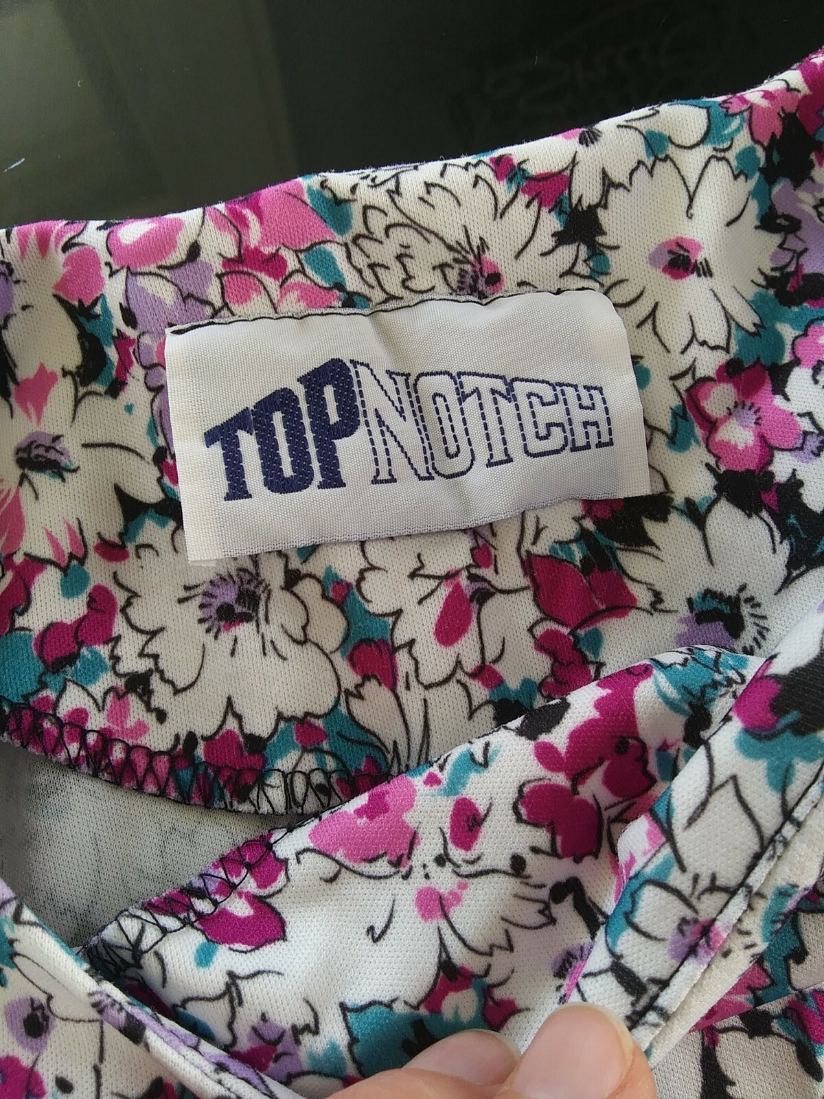 VTG 80s USA made Women Plus Size Top 24W 26W Purple Flowers Long Sleeve