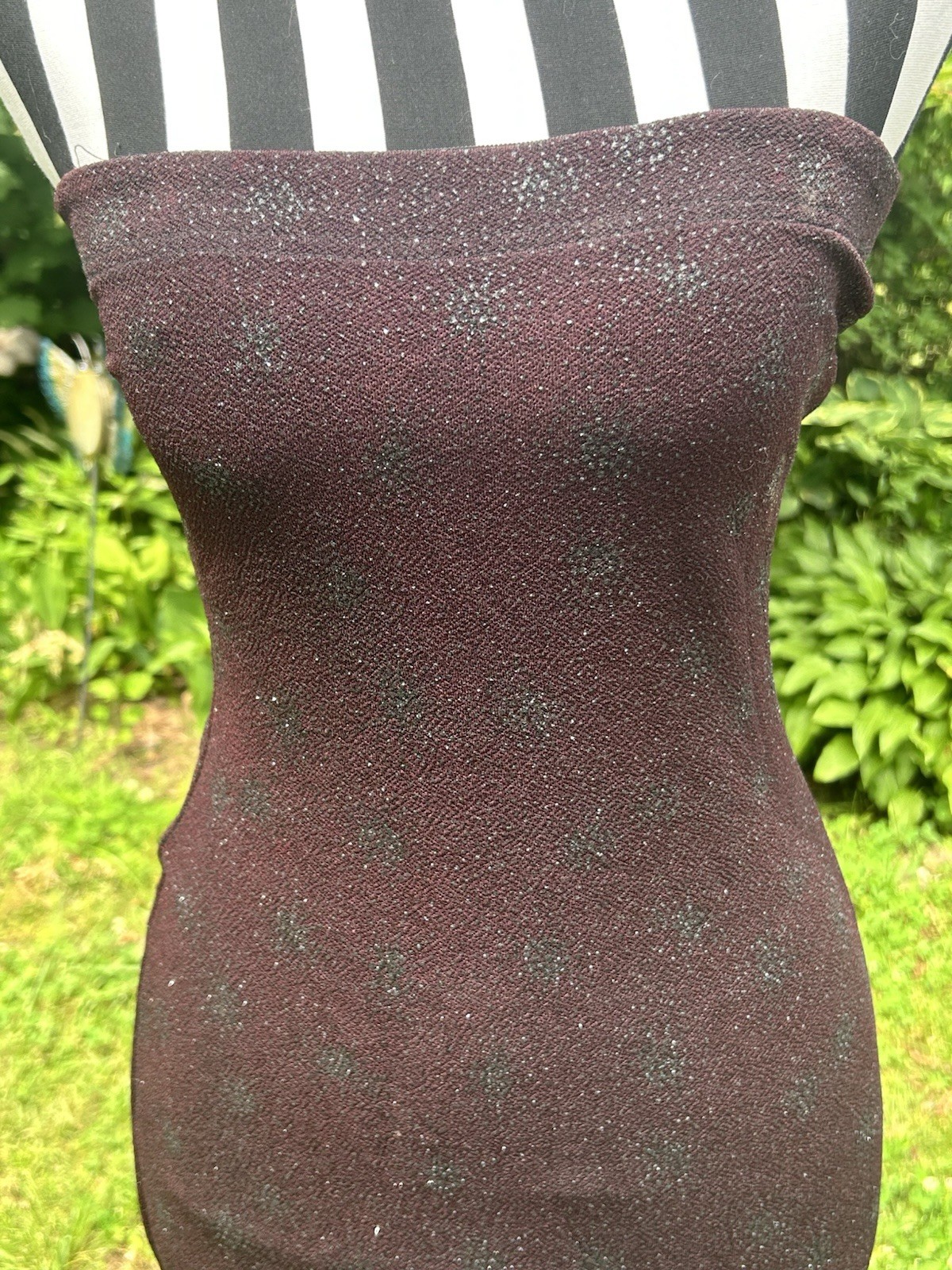 Vintage Cache Dress Black Sparkly Maxi Formal Dress Size 5/6