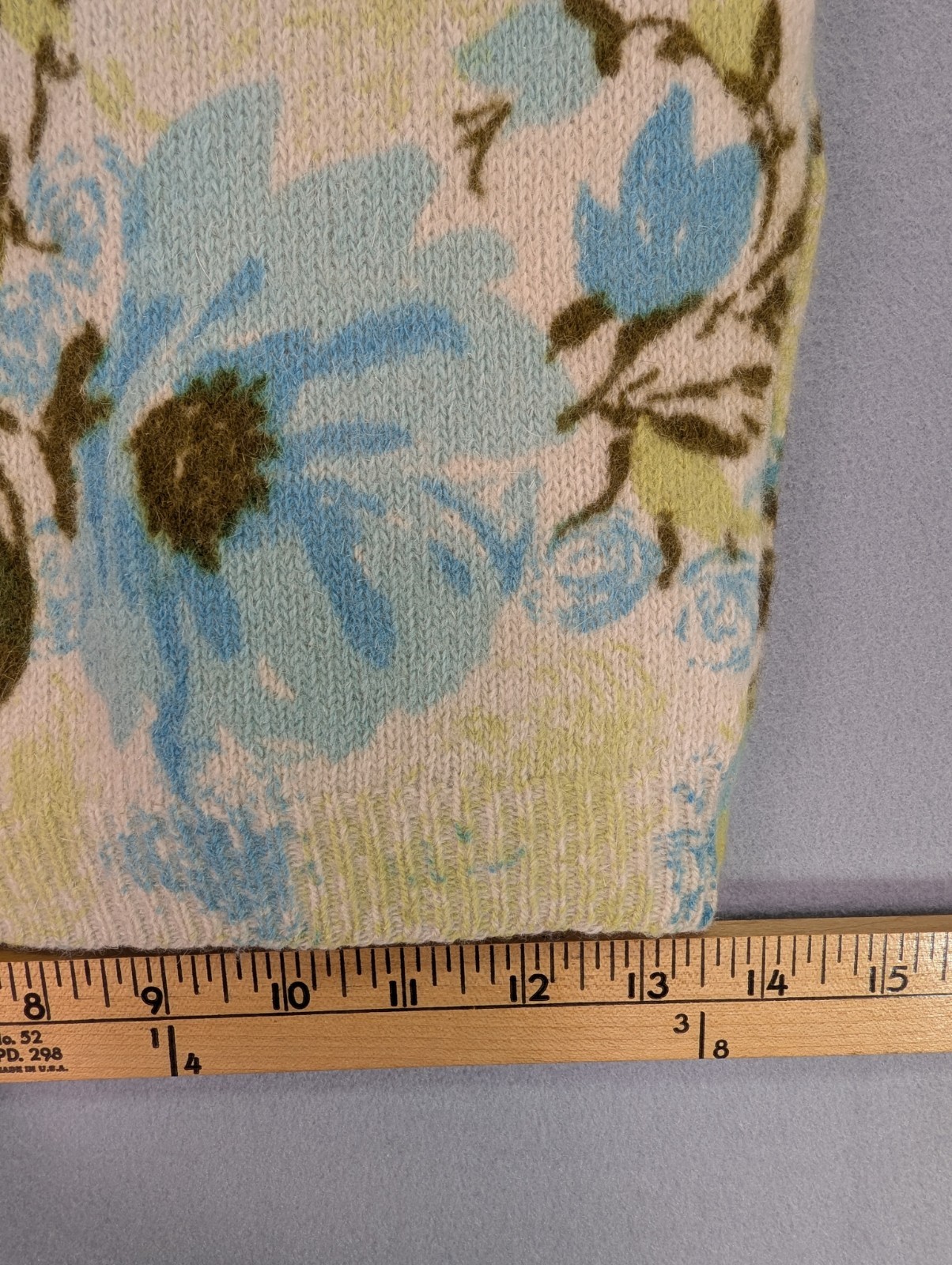 Vintage Kingsley Cardigan Sweater Small Yellow Floral Academia Librarian