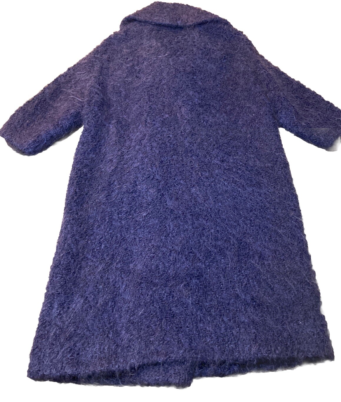 Vntg 1960’s Monte Sano Pruzan Mohair Cocoon Coat Nordstrom Plum Purple Wool M L